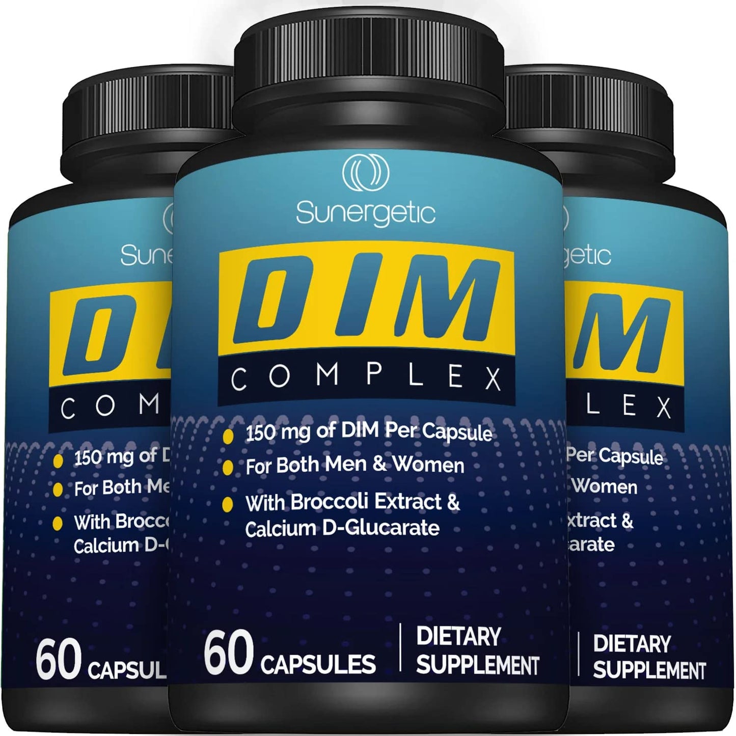 Sunergetic Premium DIM Supplement– 150mg DIM (diindolylmethane), Broccoli