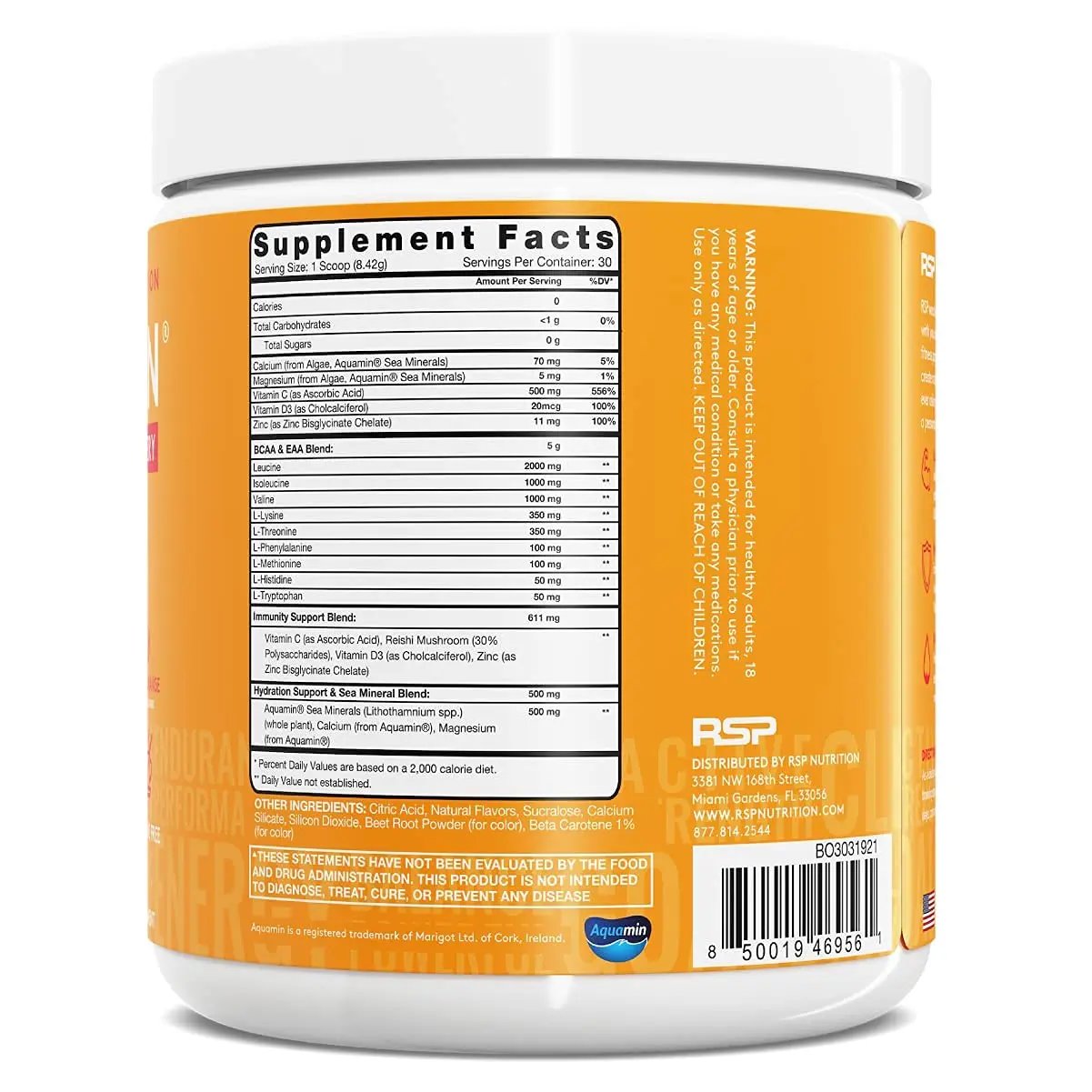 RSP NUTRITION AminoLean Pre Workout Energy (BlackBerry Pomegranate 30 Servings) with AminoLean Recovery Post Workout Boost (Blood Orange 30 Servings)