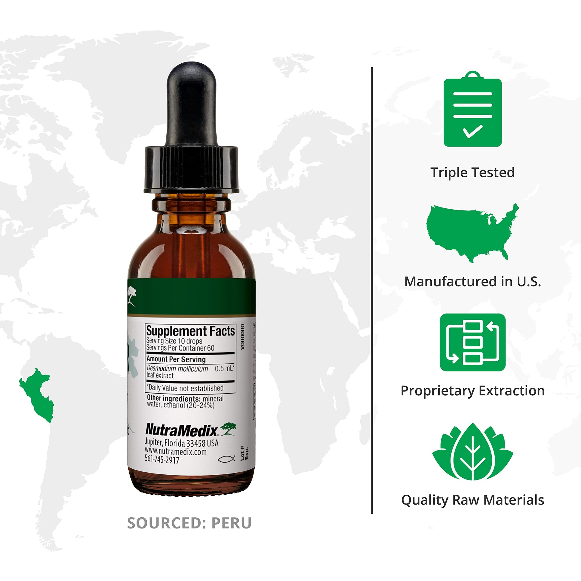 NutraMedix Burbur Detox Support Supplement - Desmodium Molliculum Extract Drops NutraMedix