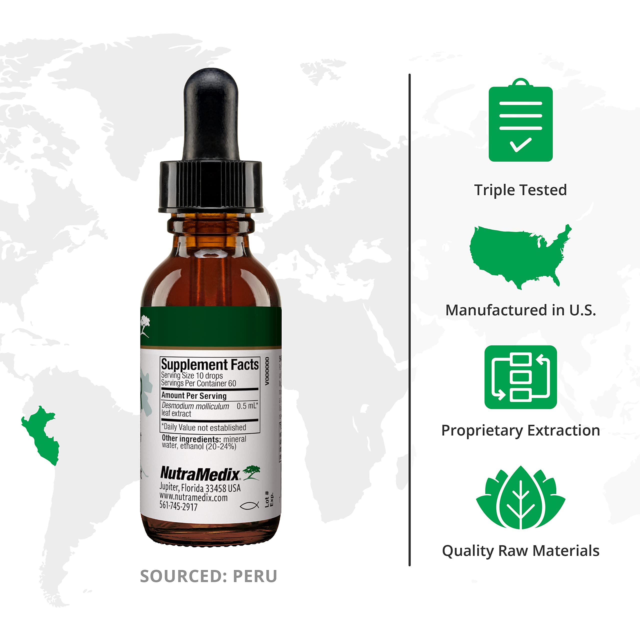 NutraMedix Burbur Detox Support Supplement - Desmodium Molliculum Extract Drops NutraMedix