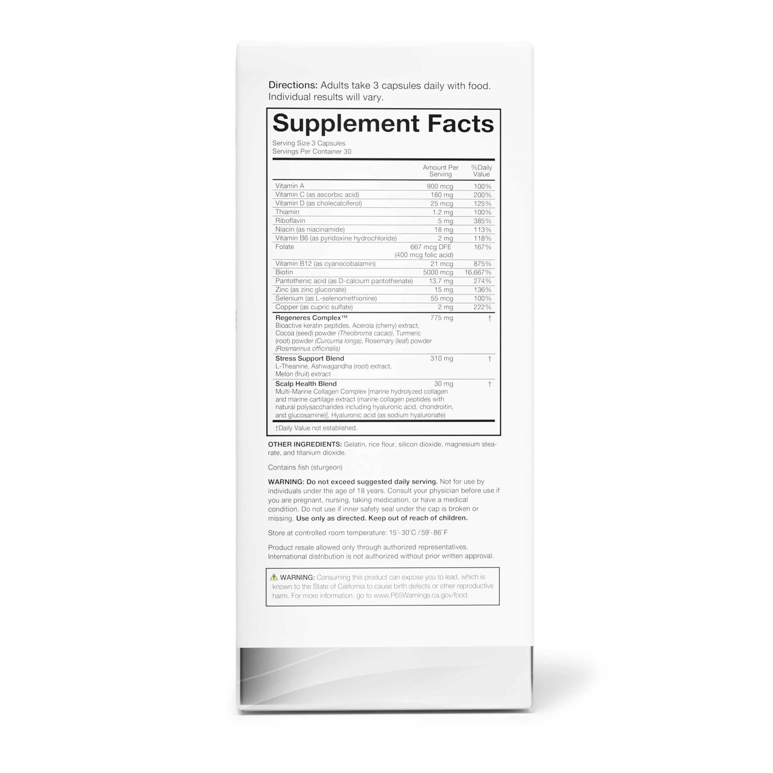 SeroVital Hair Regeneres Advanced, 90 Capsules, 30-Day Supply Serovital