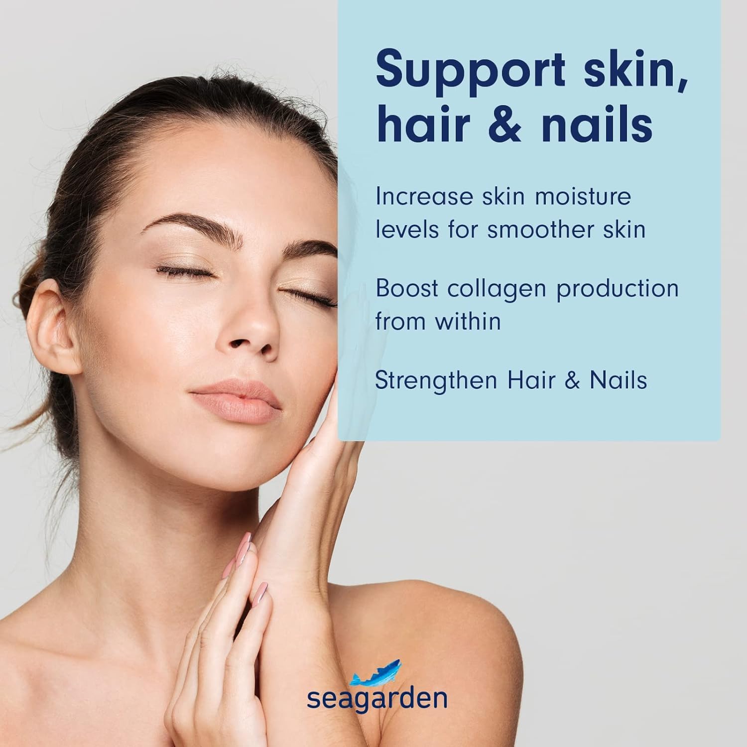 Seagarden Marine Collagen Powder + Vitamin C | Collagen Peptides Powder (Type I & III) SEAGARDEN