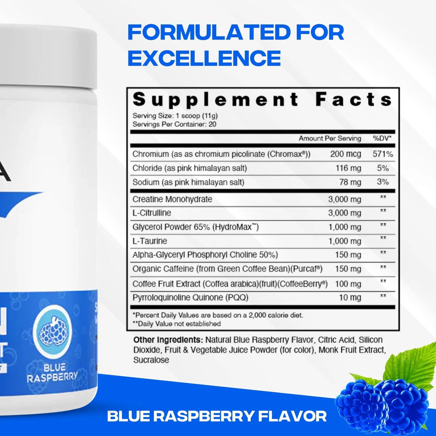 XEELA Organic Pre Workout Powder: Clean Preworkout for Men & Women, with Flavored XEELA