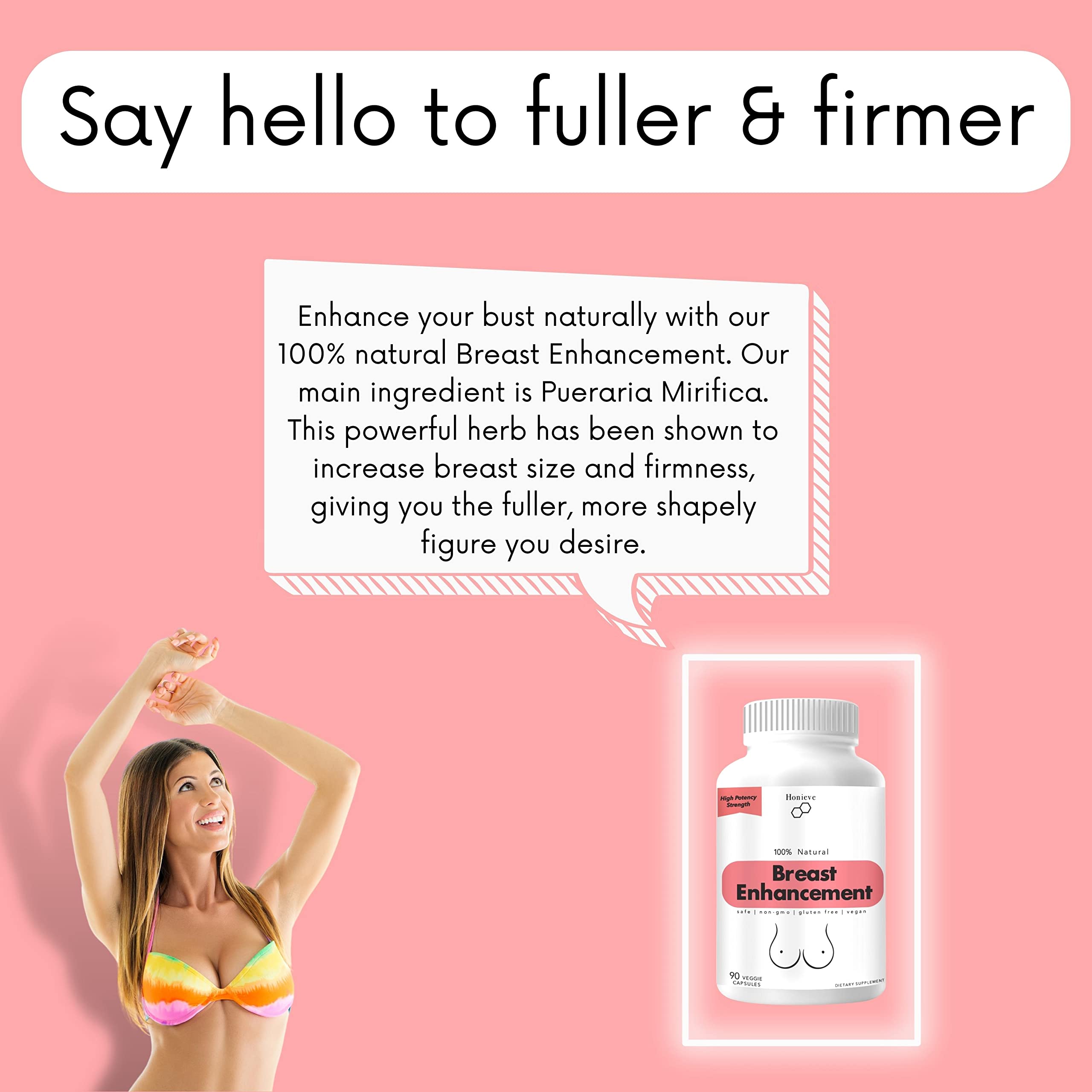 Honieve The Original Breast Enhancement Pills | Breast Enlargement for Women & Transmen