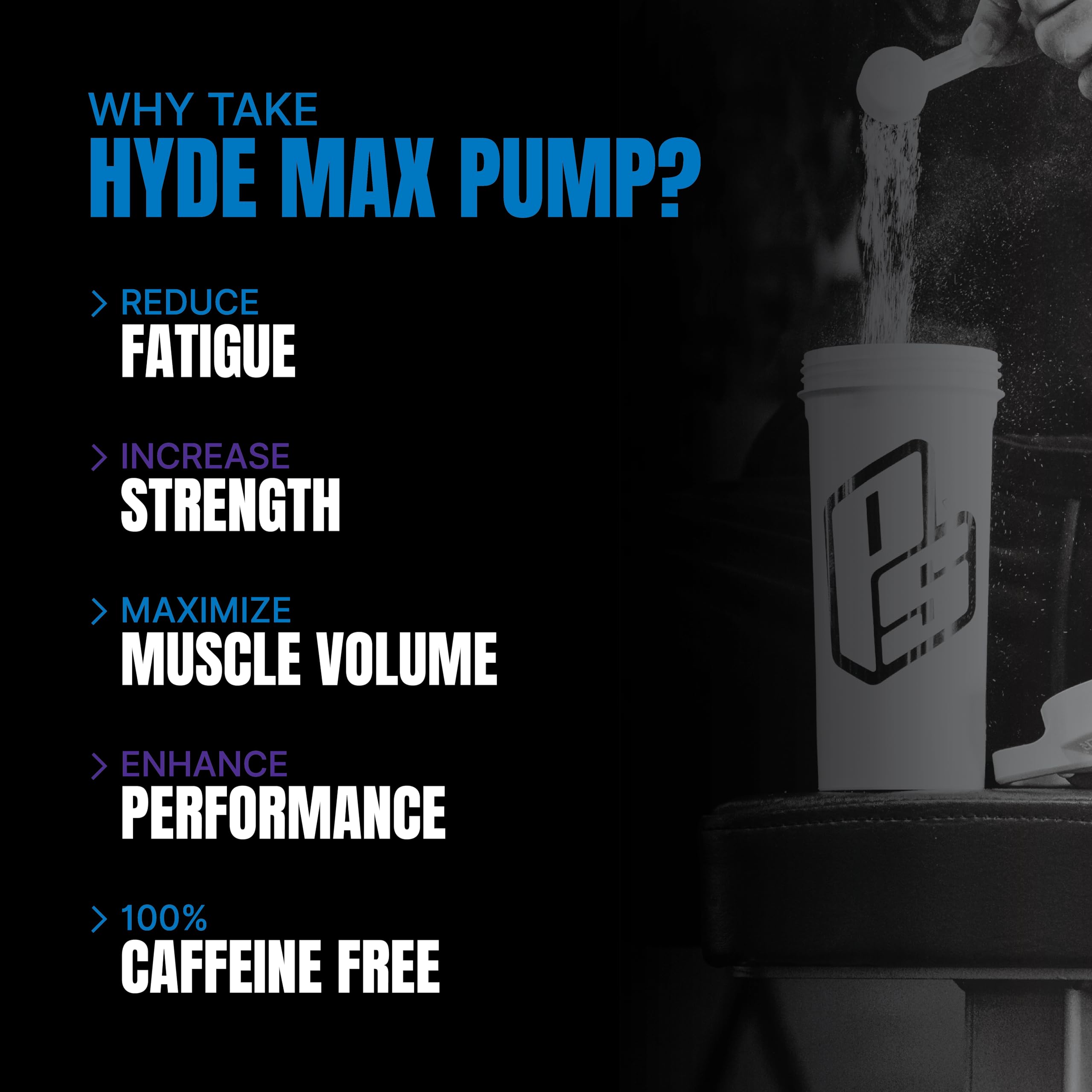 PROSUPPS Hyde Max Pump Pre Workout for Men and Women - Nitric Oxide Supplement PROSUPPS
