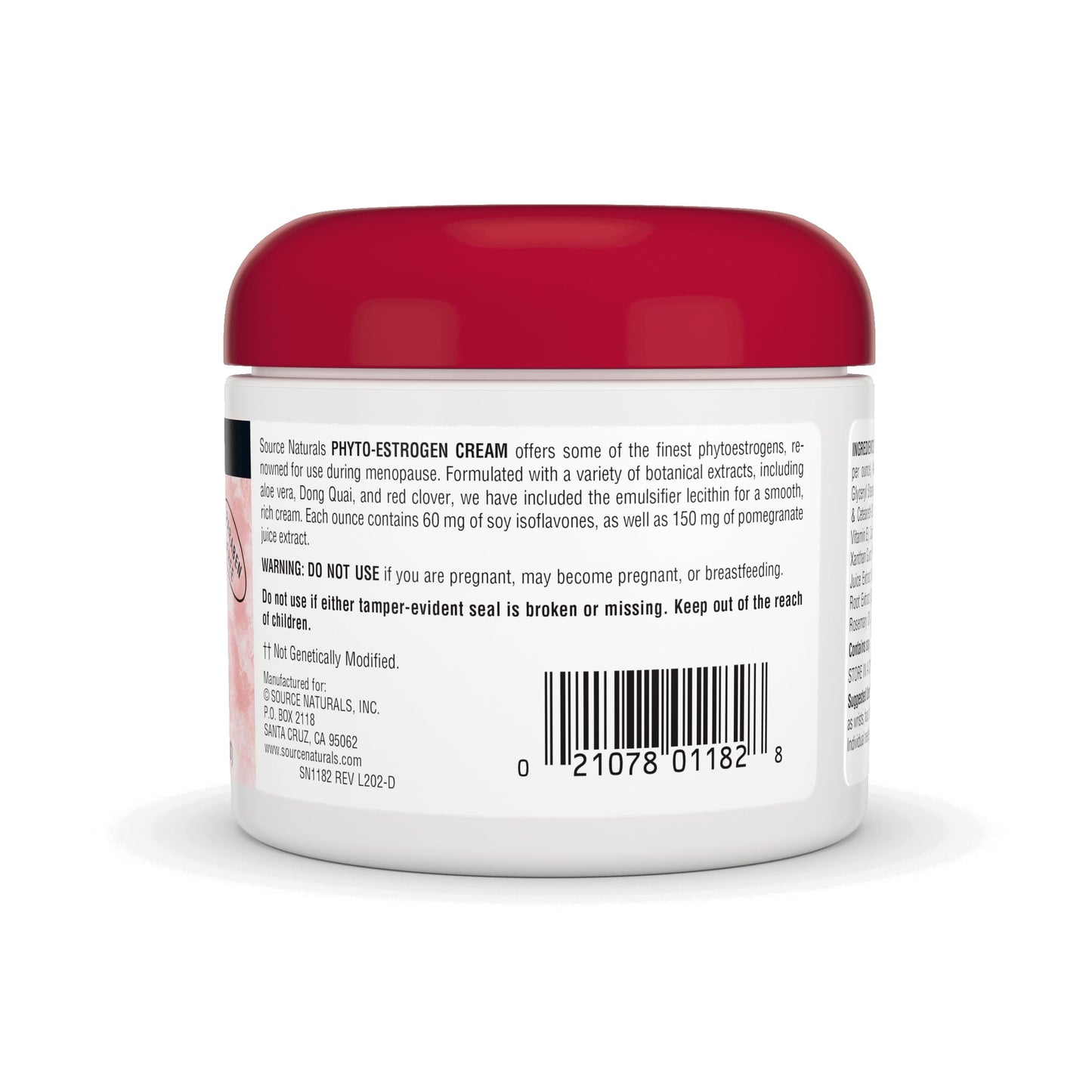 Source Naturals Phyto-Estrogen Cream, Paraben-Free - 4 oz Cream