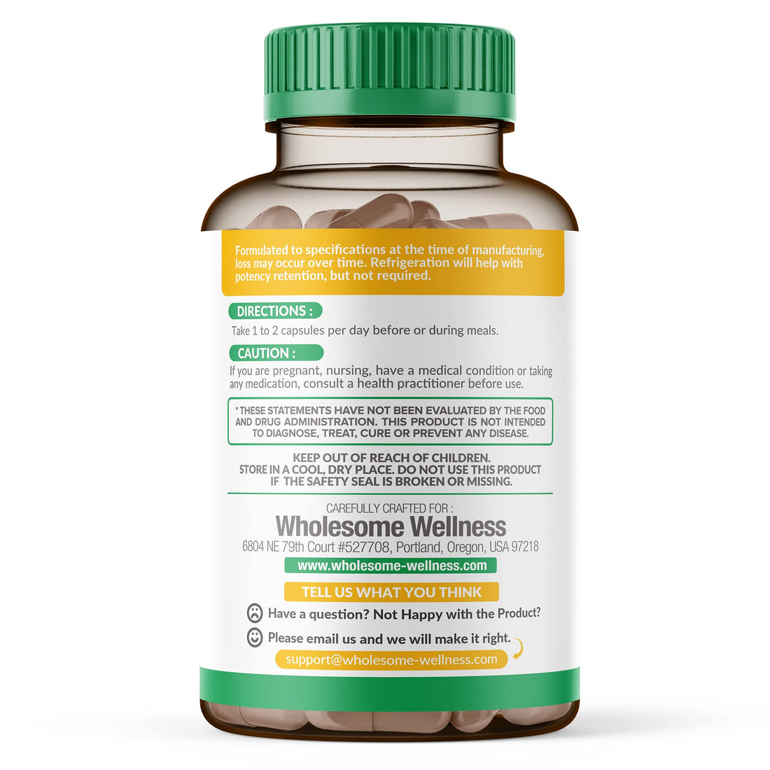 Wholesome Wellness Digestive Enzymes 1000MG Plus Prebiotics & Probioti Wholesome Wellness