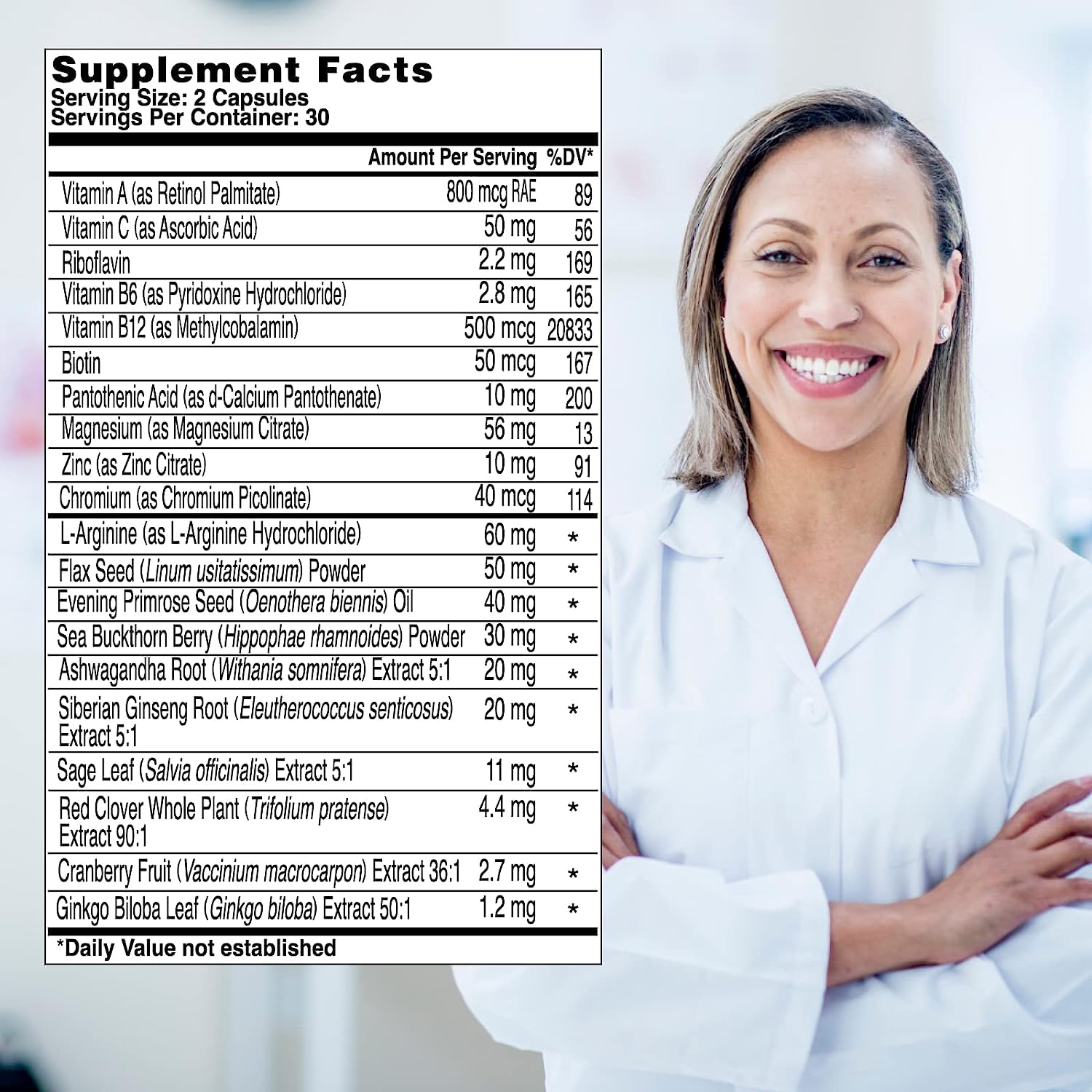 Health & Her Menopause Supplements For Women, Multi-Nutrient, Menopause Support