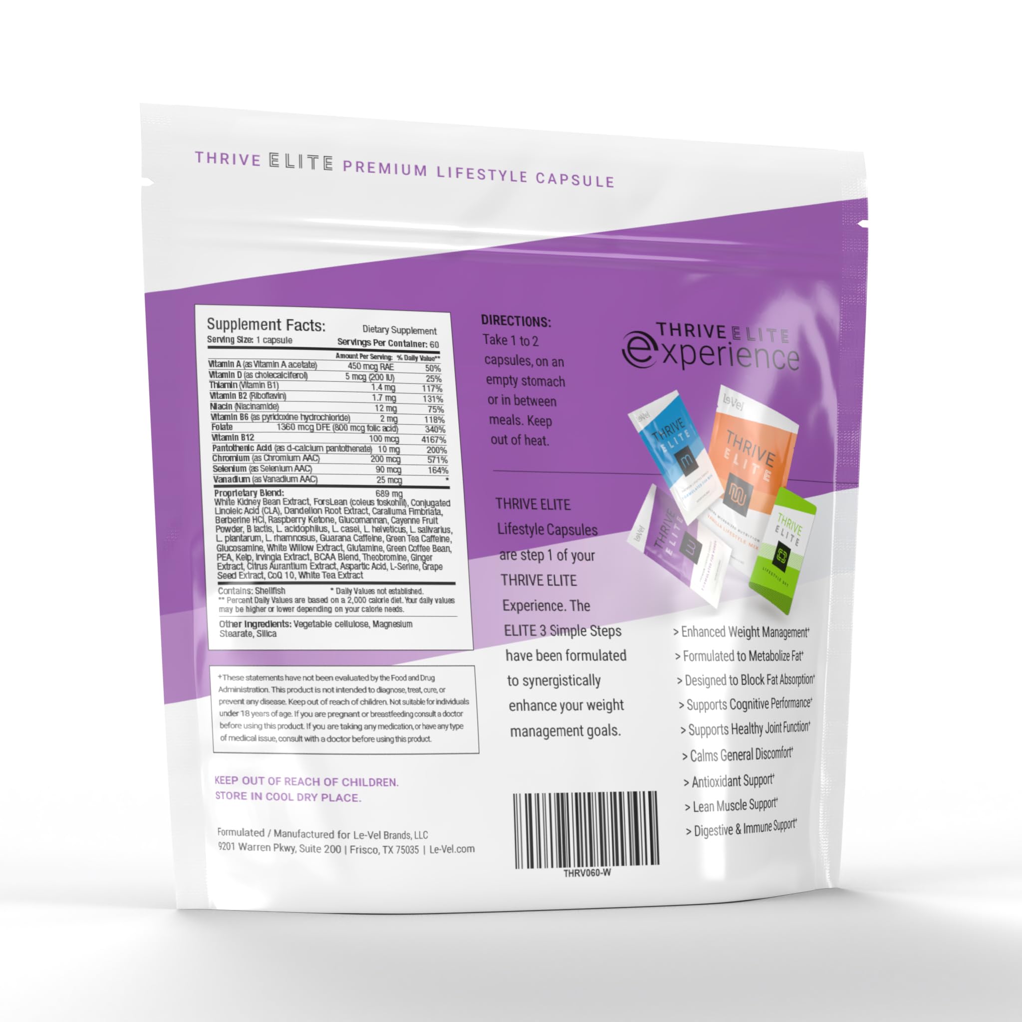 Le-Vel Thrive Elite Premium Lifestyle Capsule for Women | Womens Multivitamin Supplemen Le-Vel