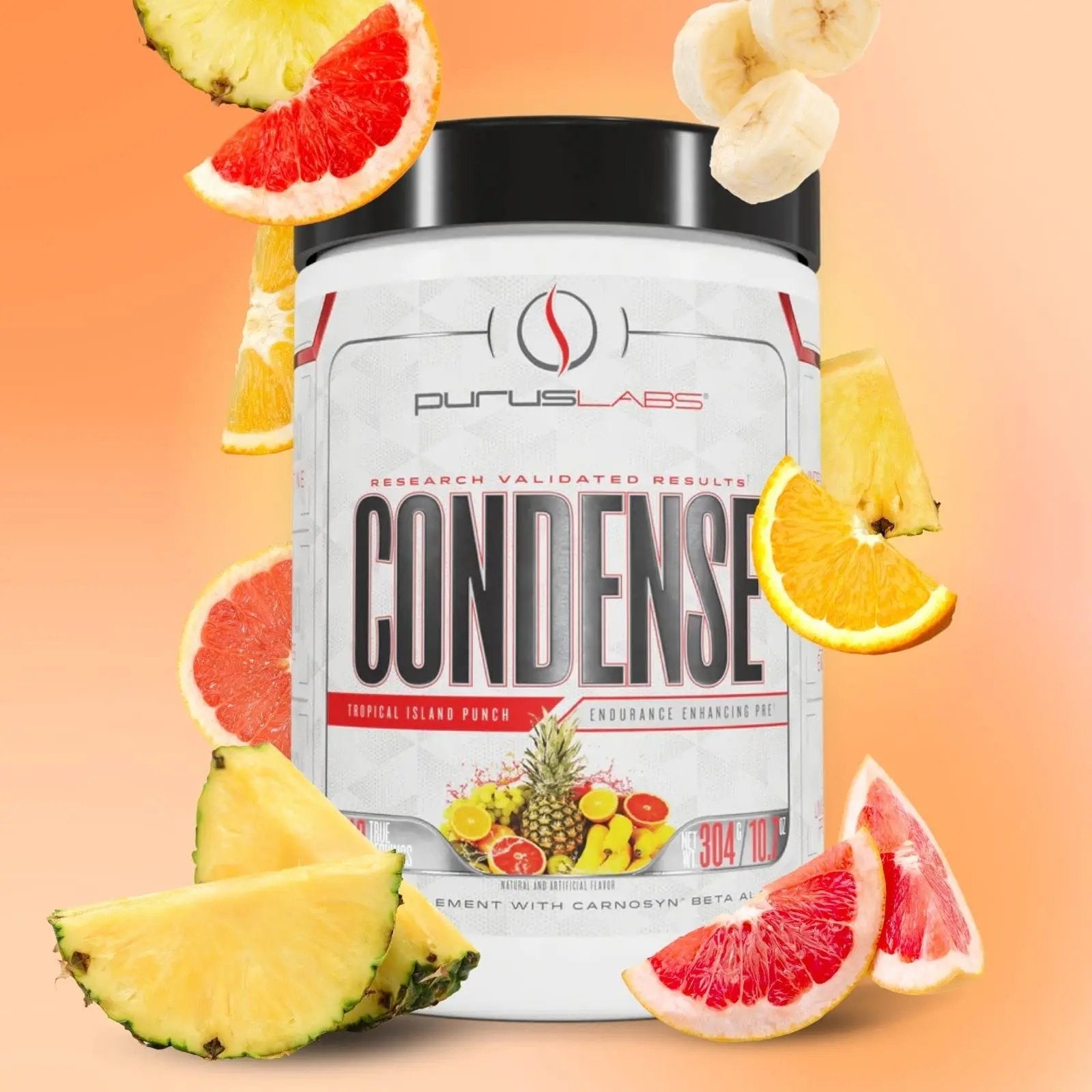 Purus Labs CONDENSE PreWorkout Powder, 40 Servings (Tropical Island Punch)
