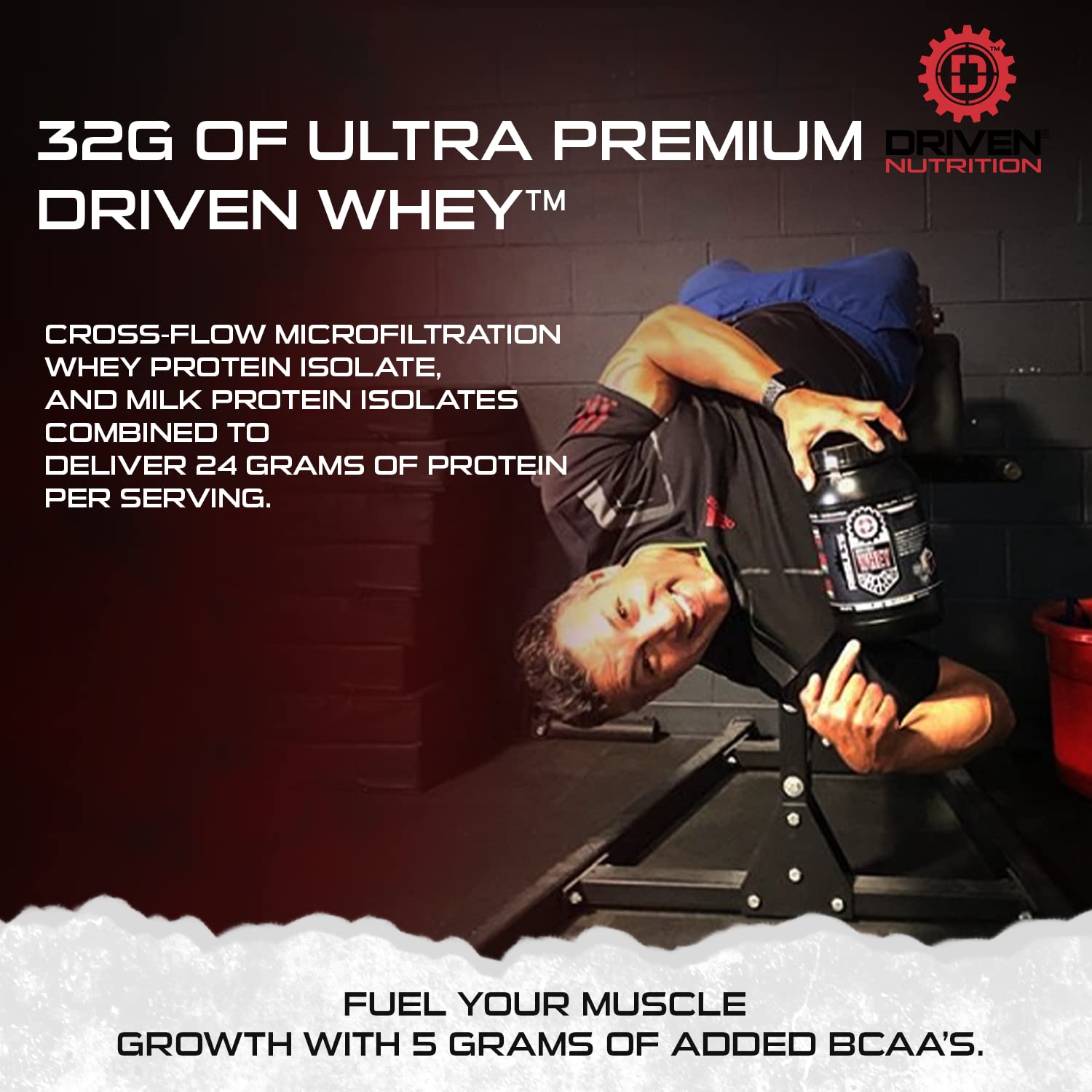 Driven WHEY- Grass Fed Whey Protein Powder: Delicious, Clean Protein Shake- Improve Driven Nutrition