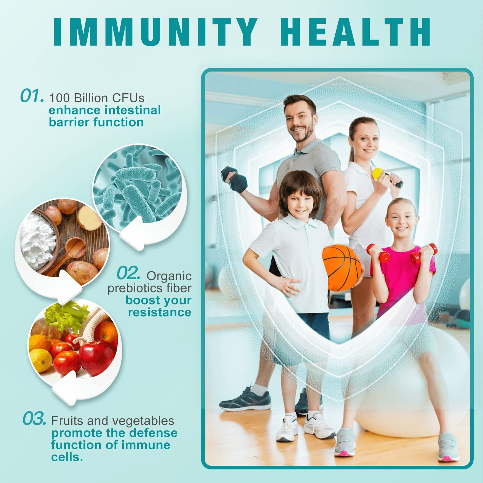 Probiotics for Women-Men-Kids Digestive Health, Prebiotics and Probiotics for Women NATURE TARGET