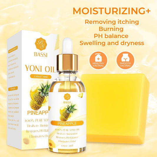 Feminine Wash & Yoni Oil & Yoni Soap Set for Women, Yoni Wash for Vaginal Ph Balance Remove Odor
