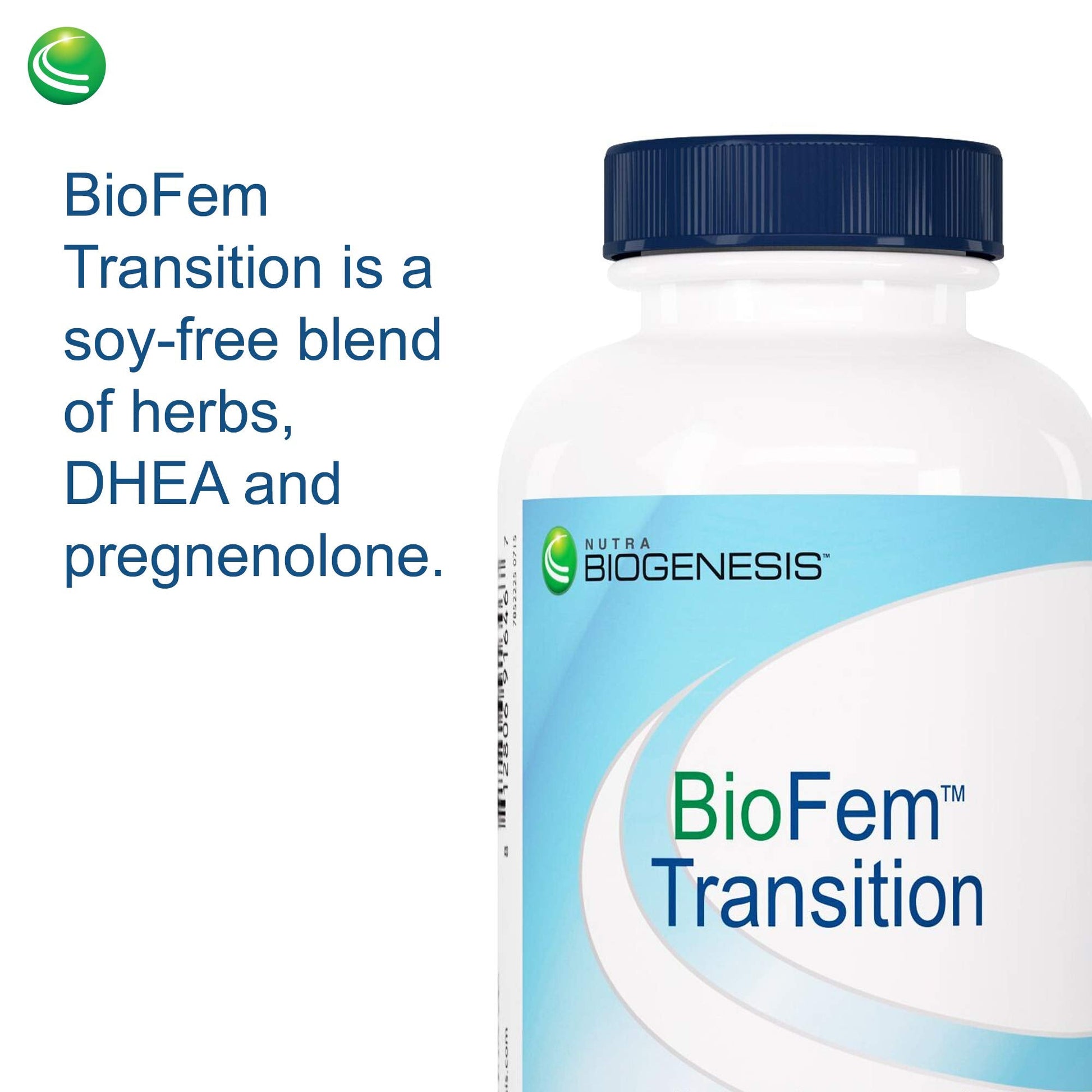 Nutra BioGenesis - BioFem Transition - DHEA, Pregnenolone, Wild Yam, and Dong Quai for Menopause Nutra BioGenesis