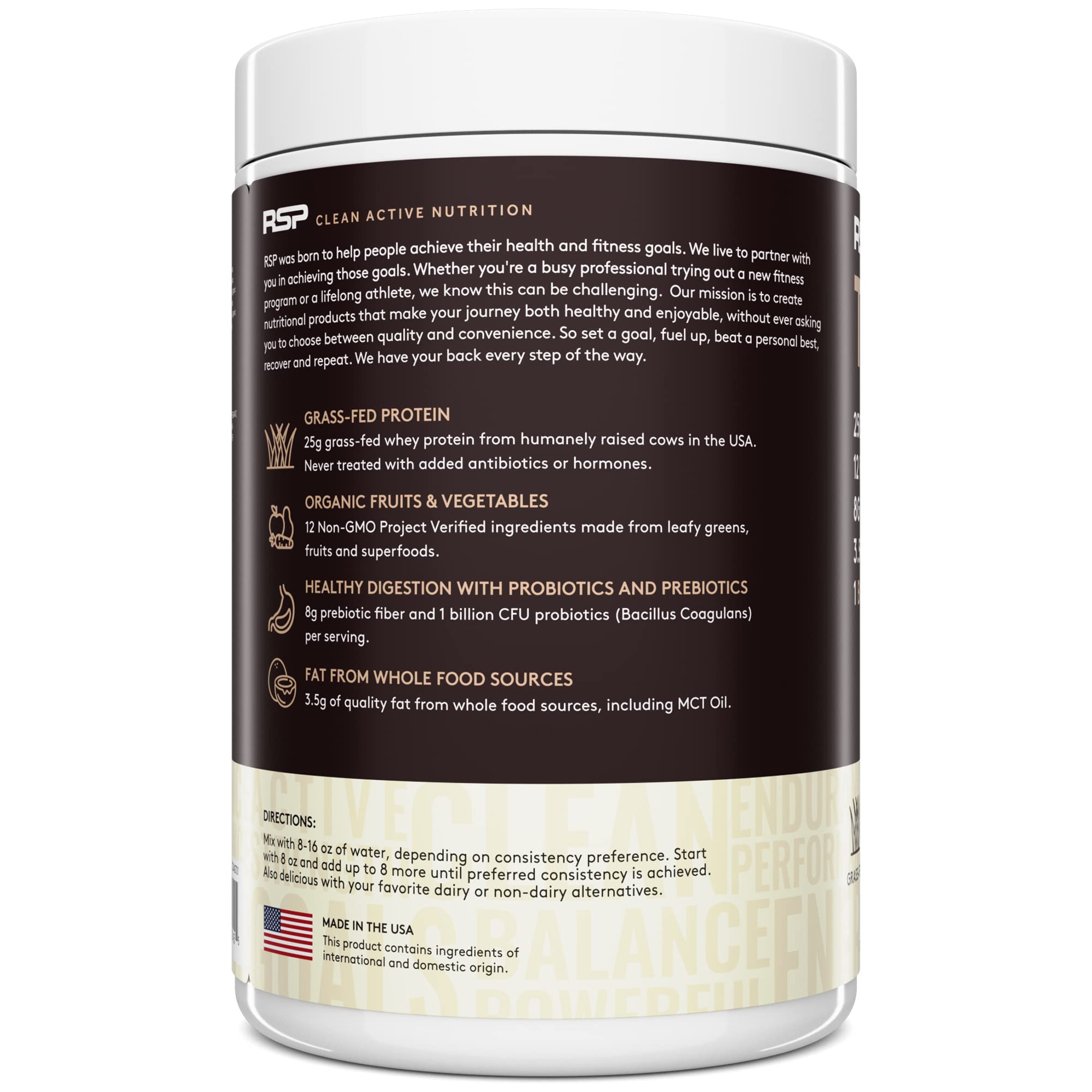 RSP NUTRITION TRUEFIT Protein Powder Meal Replacement Shake, 4.32 LB, Chocolate RSP NUTRITION
