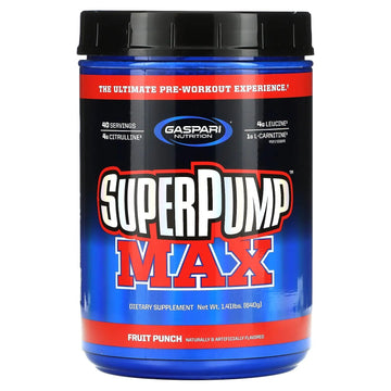 Gaspari Nutrition - SuperPump MAX - The Ultimate Pre Workout Powder, Sustained Energy