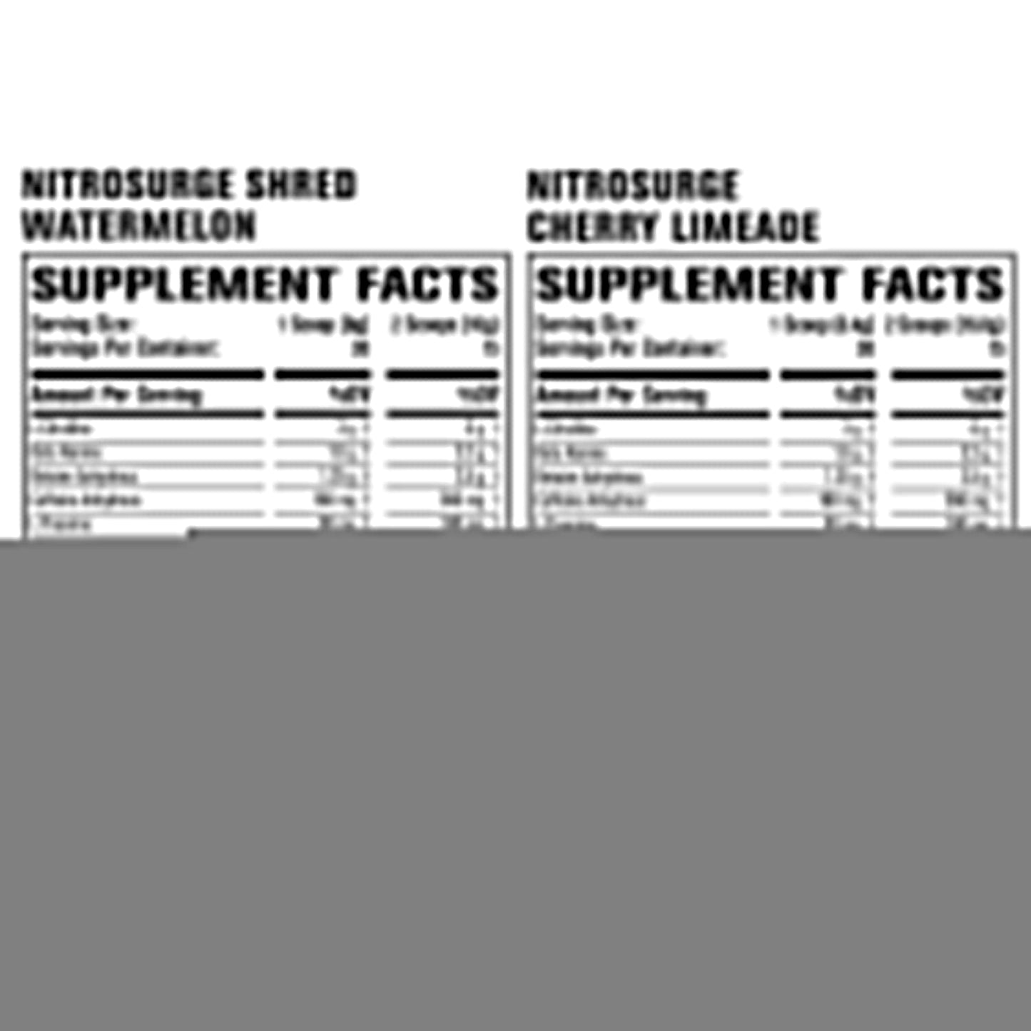 Jacked Factory Nitrosurge Pre-Workout in Cherry Limeade & Watermelon Nitrosurge Shred Thermogenic Pre-Workout for Men & Women