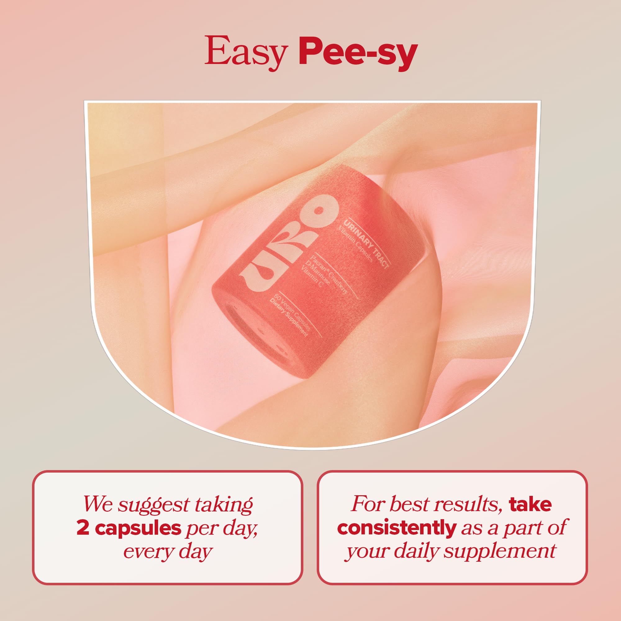 URO Urinary Tract Health Supplement for Women, 60 Count (Pack of 2) - Urinary Support O Positiv