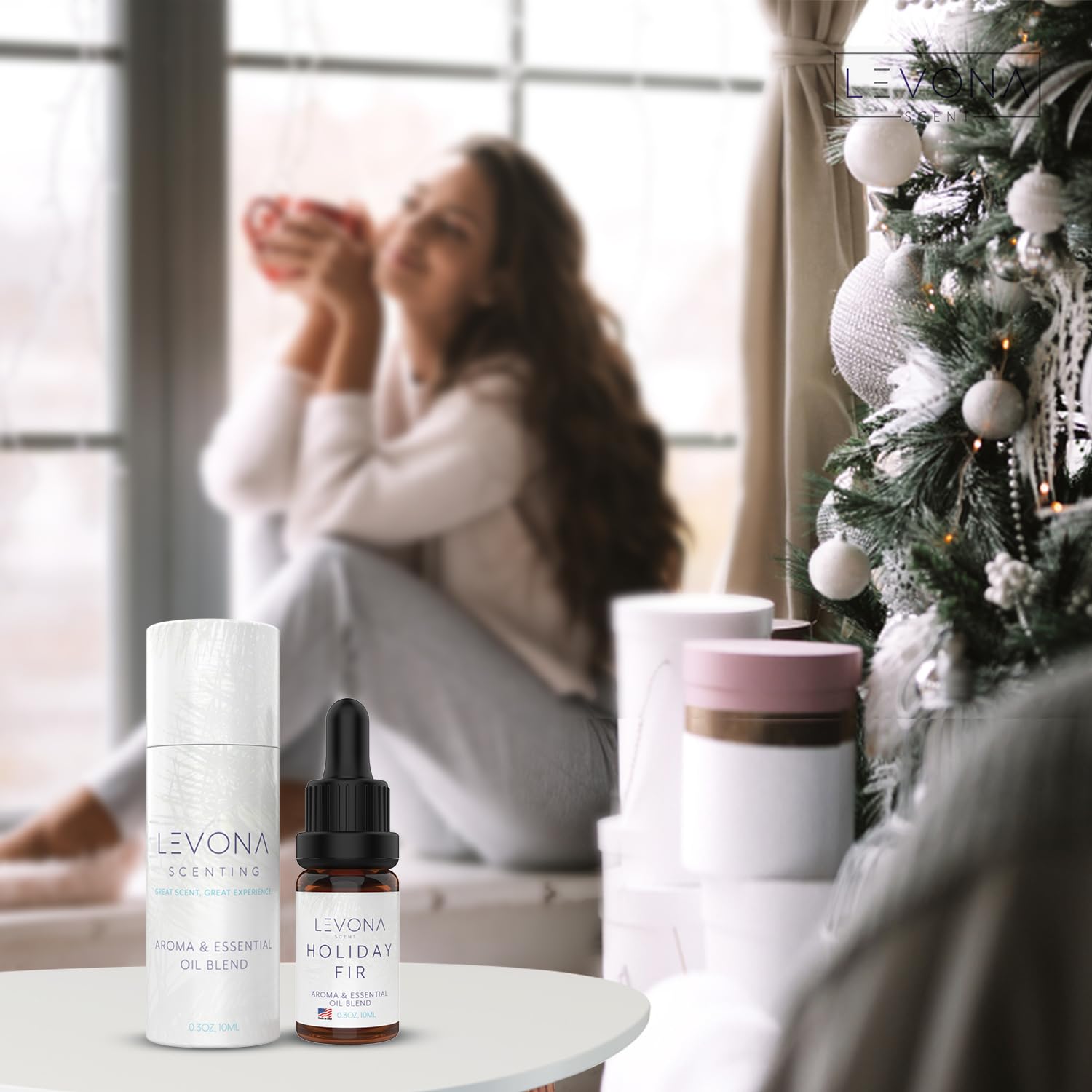 Levona Scent Christmas Essential Oils for Diffuser: Holiday Fir Essential Oil for Diffusers for Home