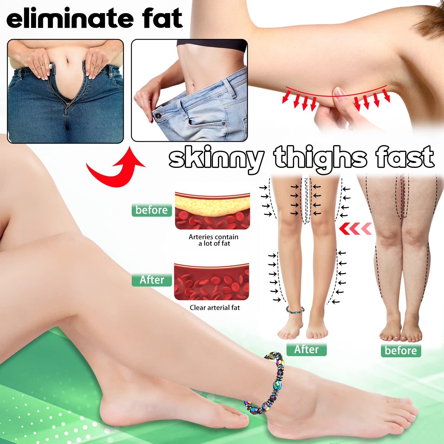 AGSIXZLAN 3pcs Adjustable Lymph Drainage Carnelian Magnetic Bracelet,Slimming Magnetic AGSIXZLAN