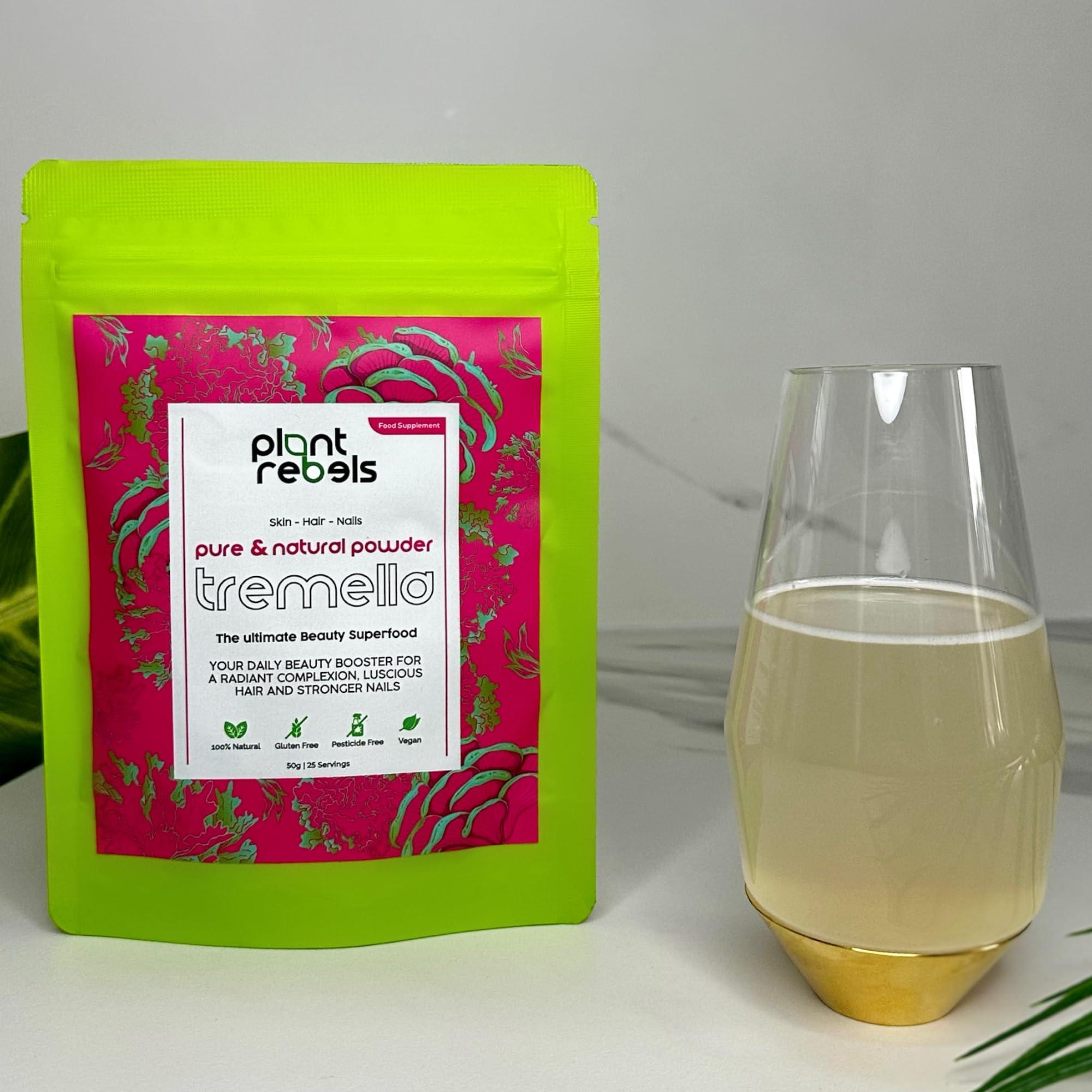 Plant Rebels Pure Tremella Mushroom Extract Powder | Vegan Collagen | Anti Aging Plant Rebels