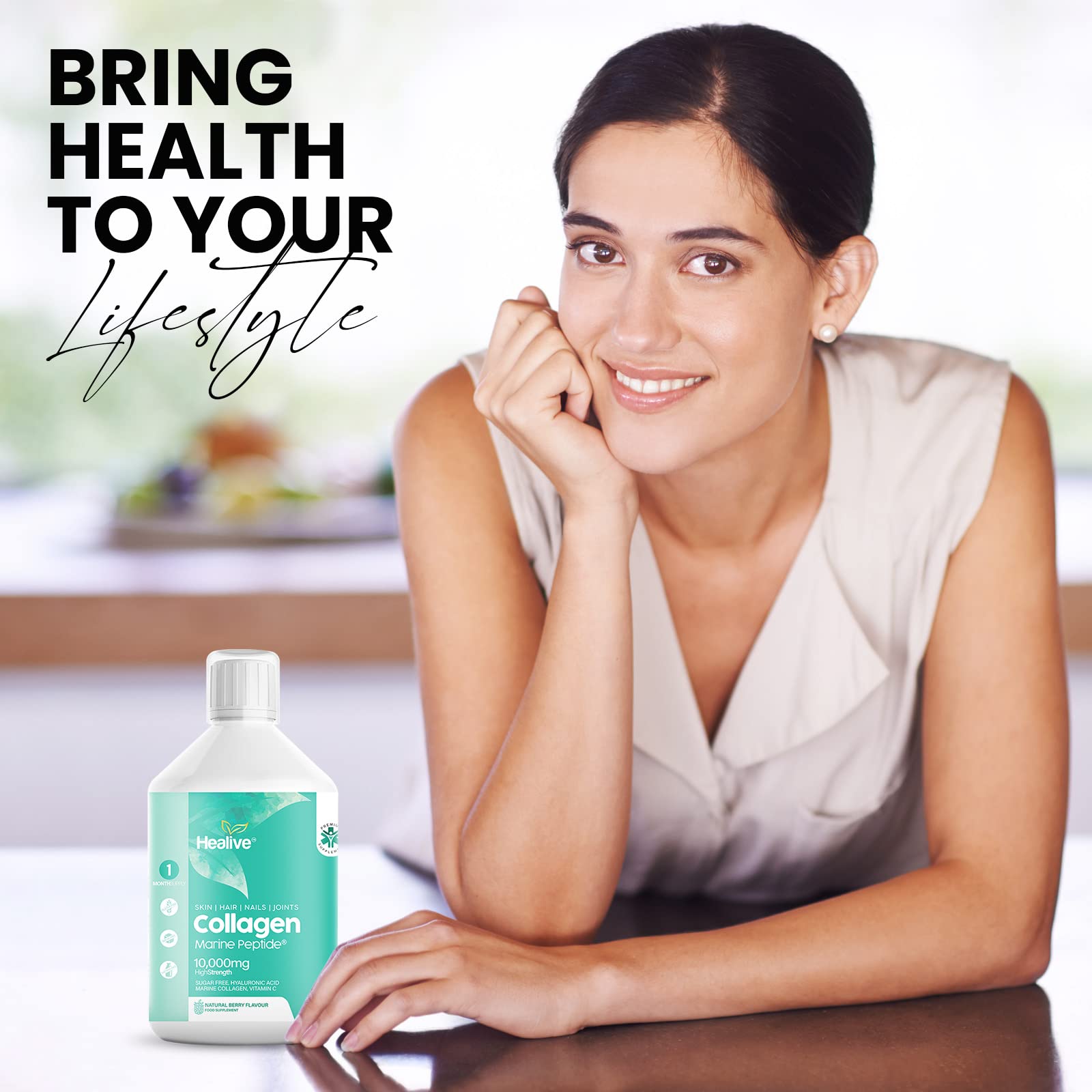 HEALIVE Marine Collagen Peptides - Skin, Hair, Nail & Joint, Support Against Premature Ageing HEALIVE