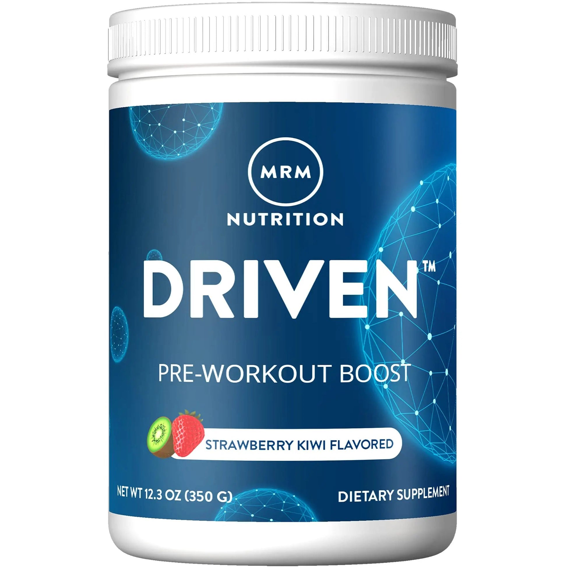 MRM Nutrition Driven Pre-Workout Powder | Strawberry Kiwi Flavored | 125mg Caffeine