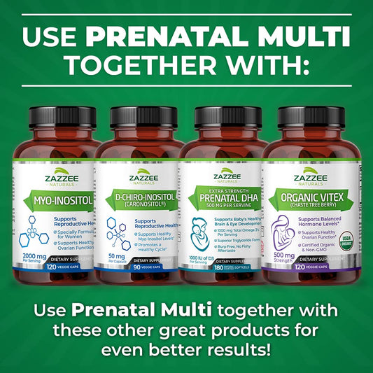 Zazzee Extra Strength Prenatal DHA and Extra Strength Prental Multi Complex