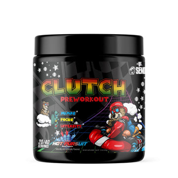 Sender Brand Clutch Hot Pursuit - High-Stim Pre-Workout Powerhouse with Beta Alanine