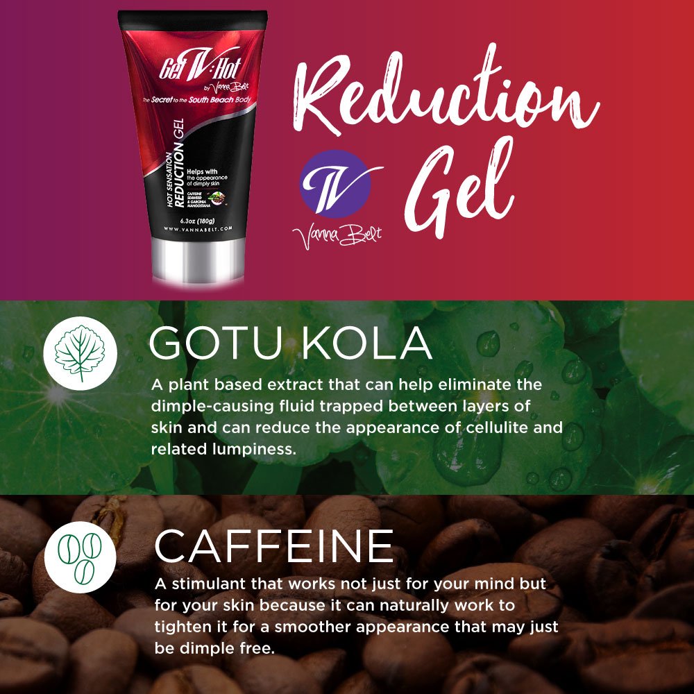 Vanna Belt Gel-V Hot Cream for Cellulite, 6.3 oz - Effective Nighttime Belly Fat Burning V VANNA BELT