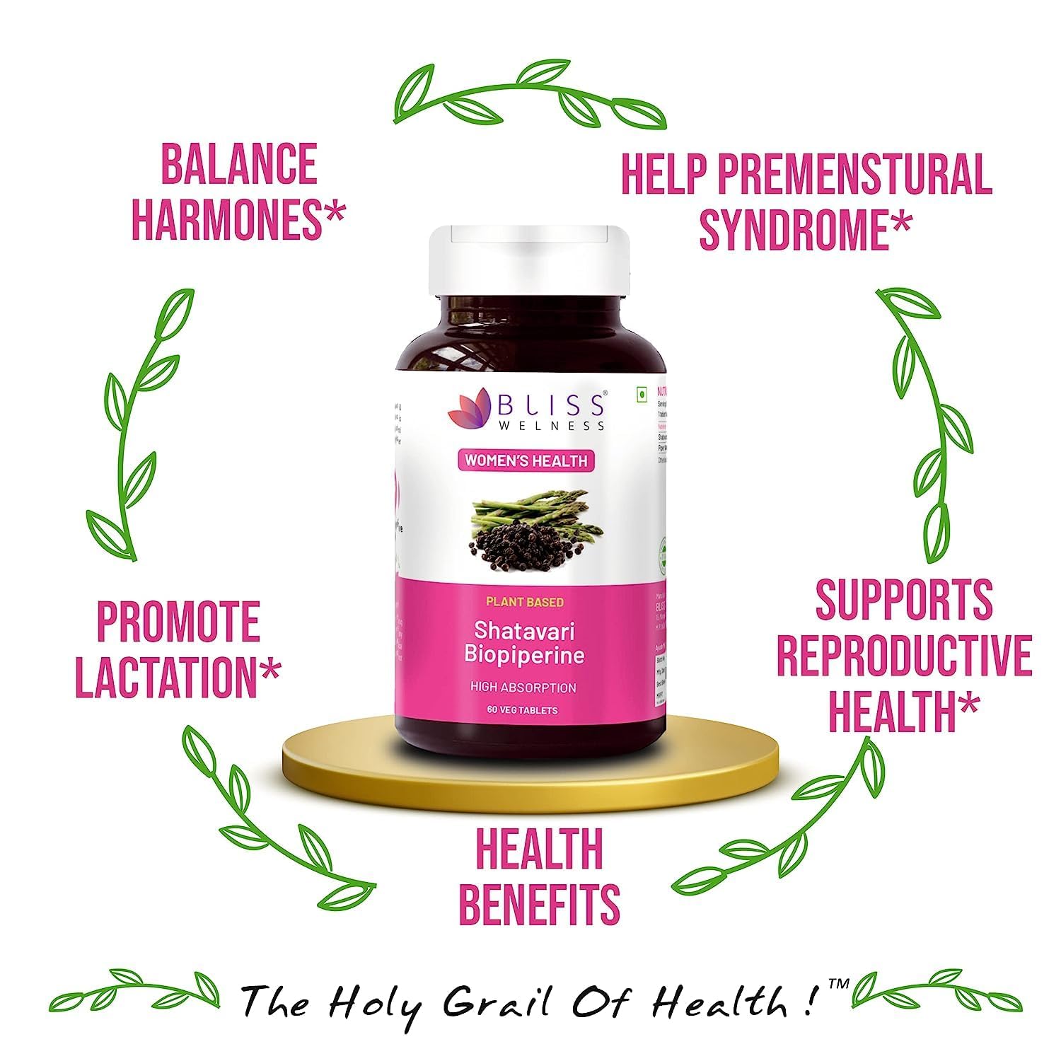 Sheltr Organic Shatavari Biopiperine | Women Health | Lactation Support Immunity Booster Menopause Sheltr