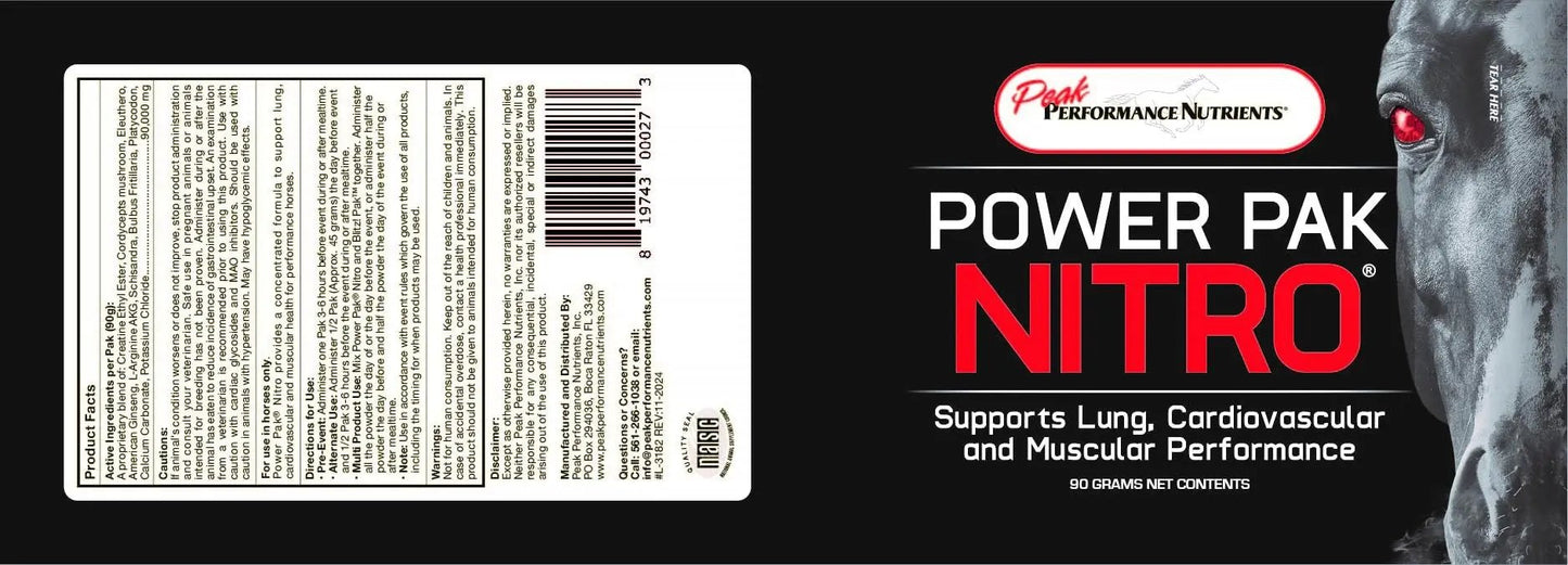 Peak Performance Nutrients Power Pak Nitro 90 Grams 1 Event