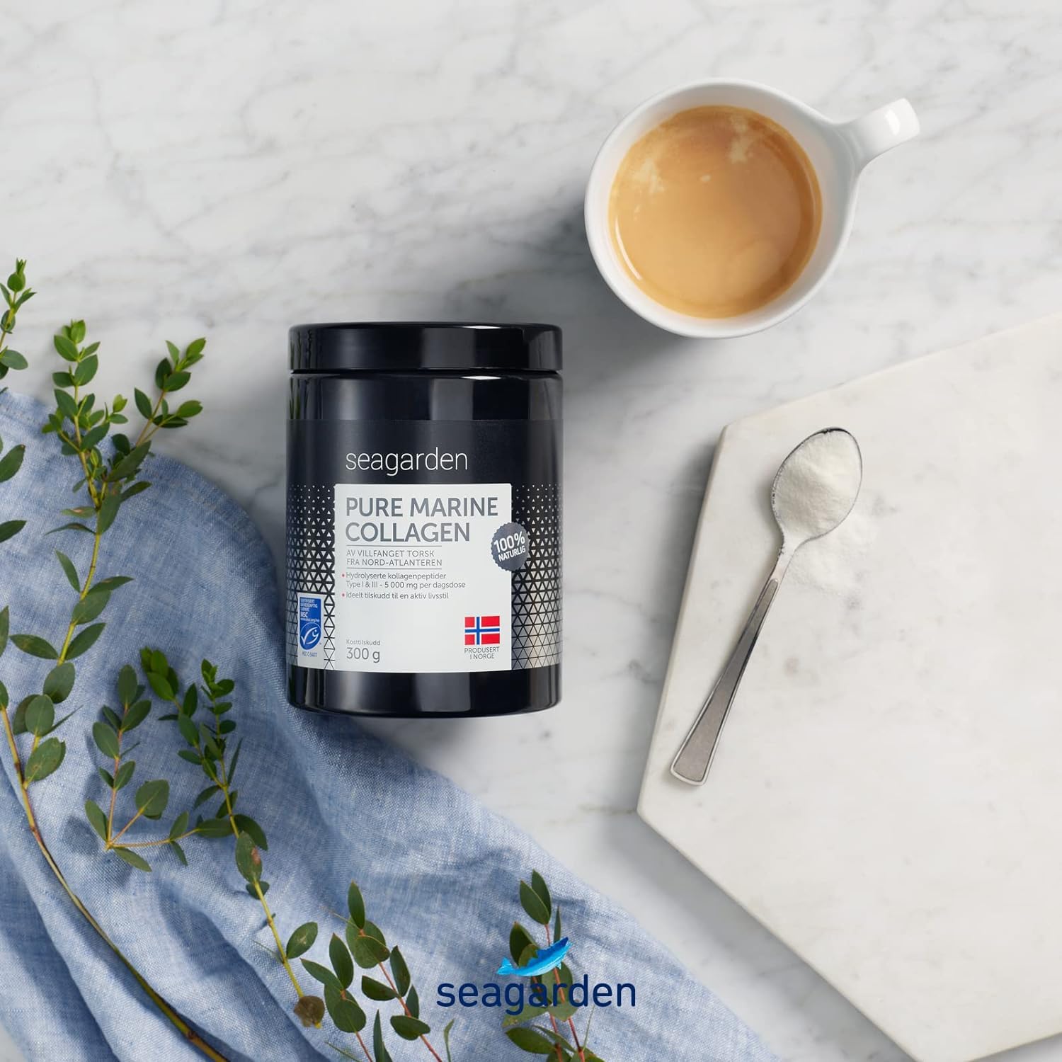 Seagarden Pure Marine Collagen Powder (Type I & III) | Wild-Caught Arctic Cod SEAGARDEN