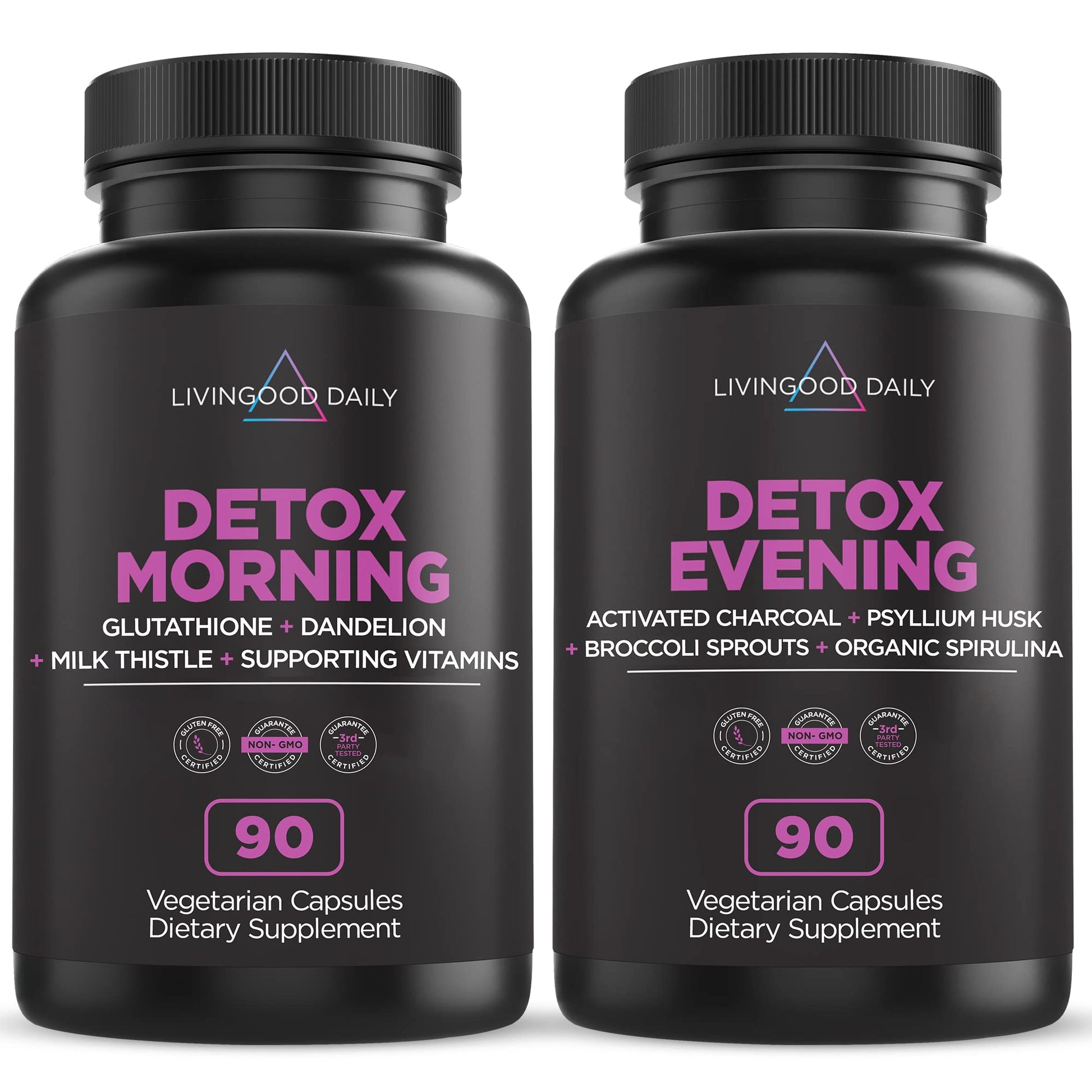 Livingood Daily Detox Pills - Full Body Detox Cleanse for Women & Men with Milk Thistle