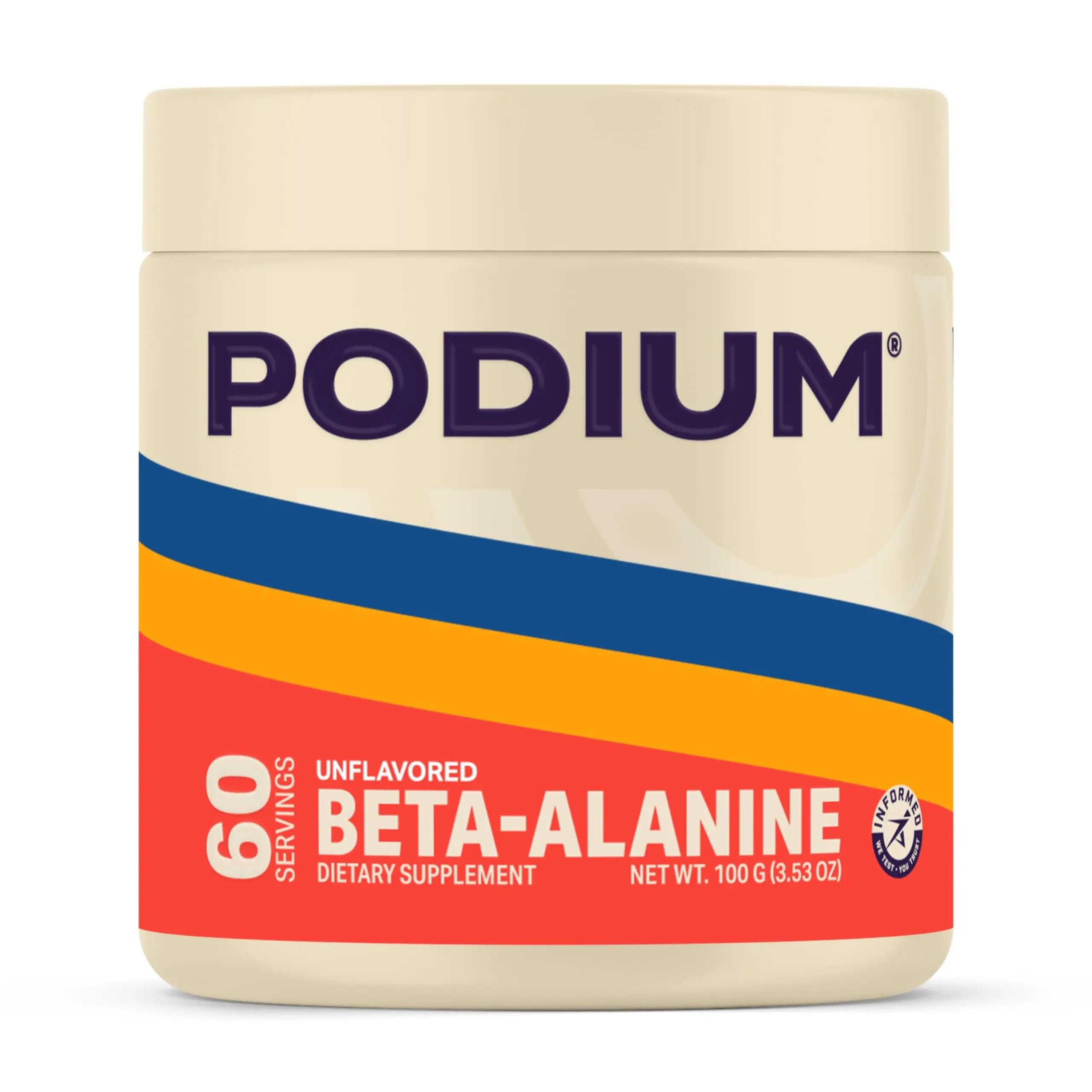 Podium Nutrition, Solos | Beta Alanine, 60 Servings, Unflavored, Boost Athletic Performance