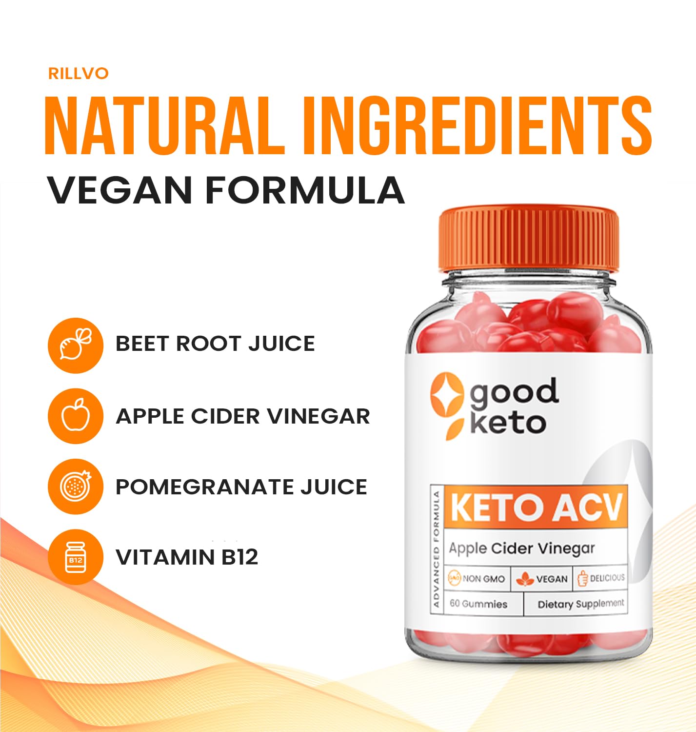 (2 Pack) Good Keto ACV Gummies - Official - Keto Good ACV Advanced Formula Plus Apple