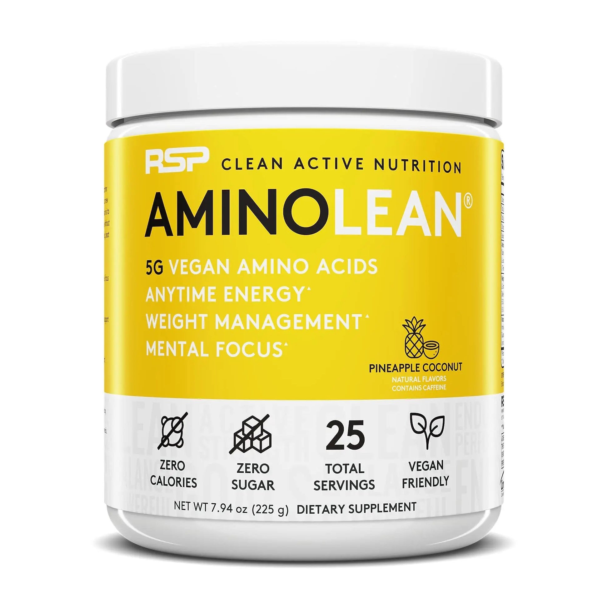 RSP NUTRITION Vegan AminoLean Pre Workout Energy (Pineapple Coconut 25 Servings) with AminoLean Recovery Post Workout Boost (Blood Orange 30 Servings)