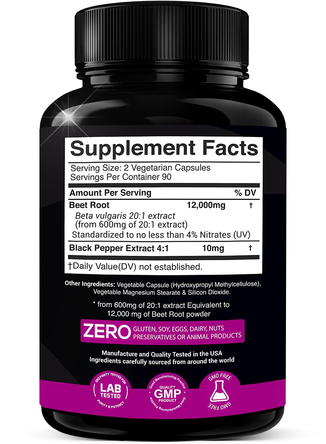 Beet Root Extract Capsules - 12000mg 20x Concentrated Beet Root Capsules Supplement X Gold Health
