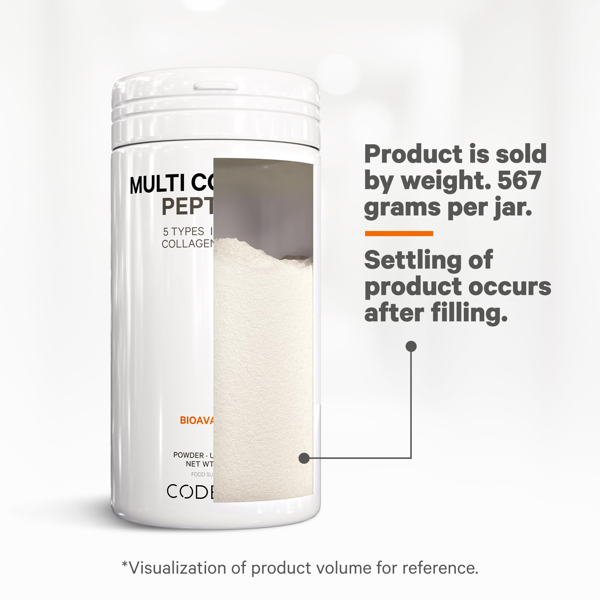 Codeage Multi Collagen Protein Powder Peptides, 2-Month Supply, Hydrolyzed, Type I, II, III, V, X Grass Fed Codeage