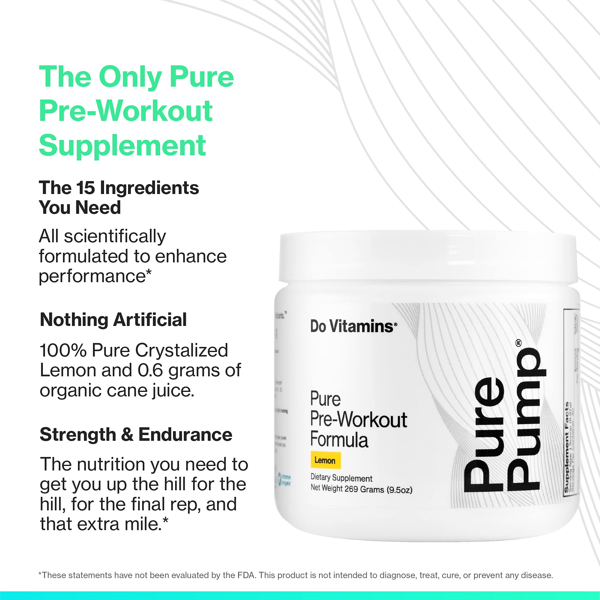 Do Vitamins PurePump - All-Natural Clean Preworkout Powder, Boost Energy, Focus Do Vitamins
