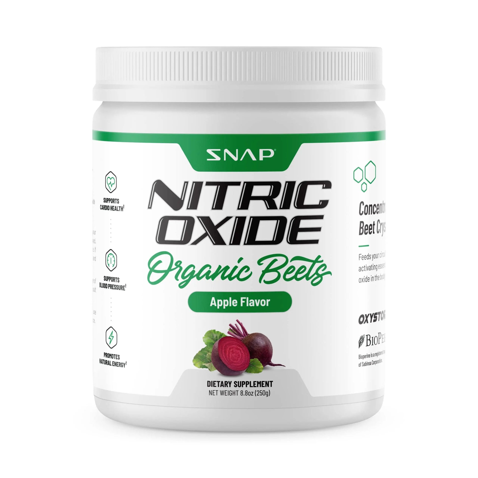 Snap Supplements USDA Organic Beet Root Powder, 3-in-1 Nitric Oxide Supplement