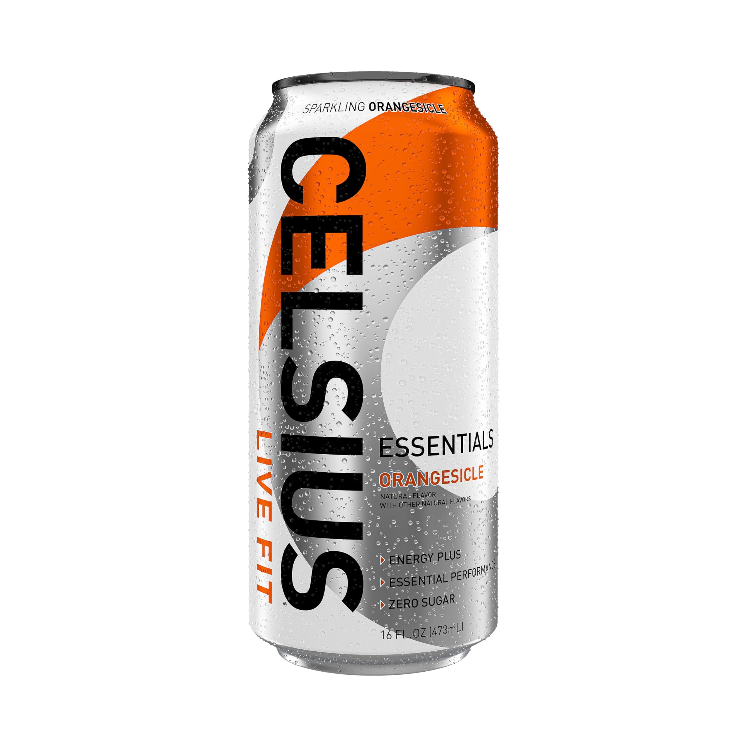 CELSIUS ESSENTIALS, Sparkling Orangesicle, Performance Energy Drink 16 Fl Oz (Pack of 12) CELSIUS