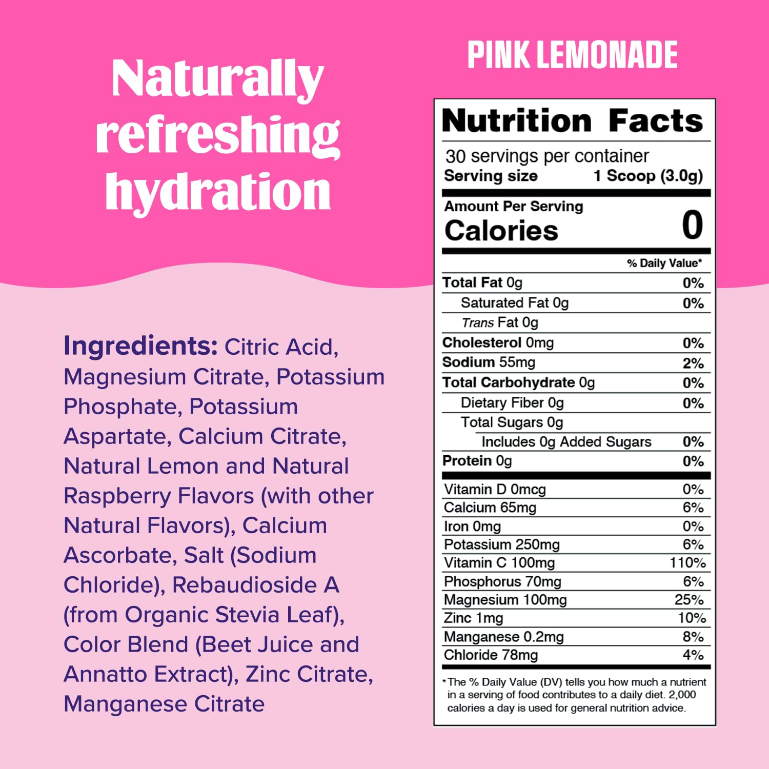 Ultima Replenisher Daily Electrolyte Drink Mix – Pink Lemonade, 30 Serving – Hydration Ultima Replenisher