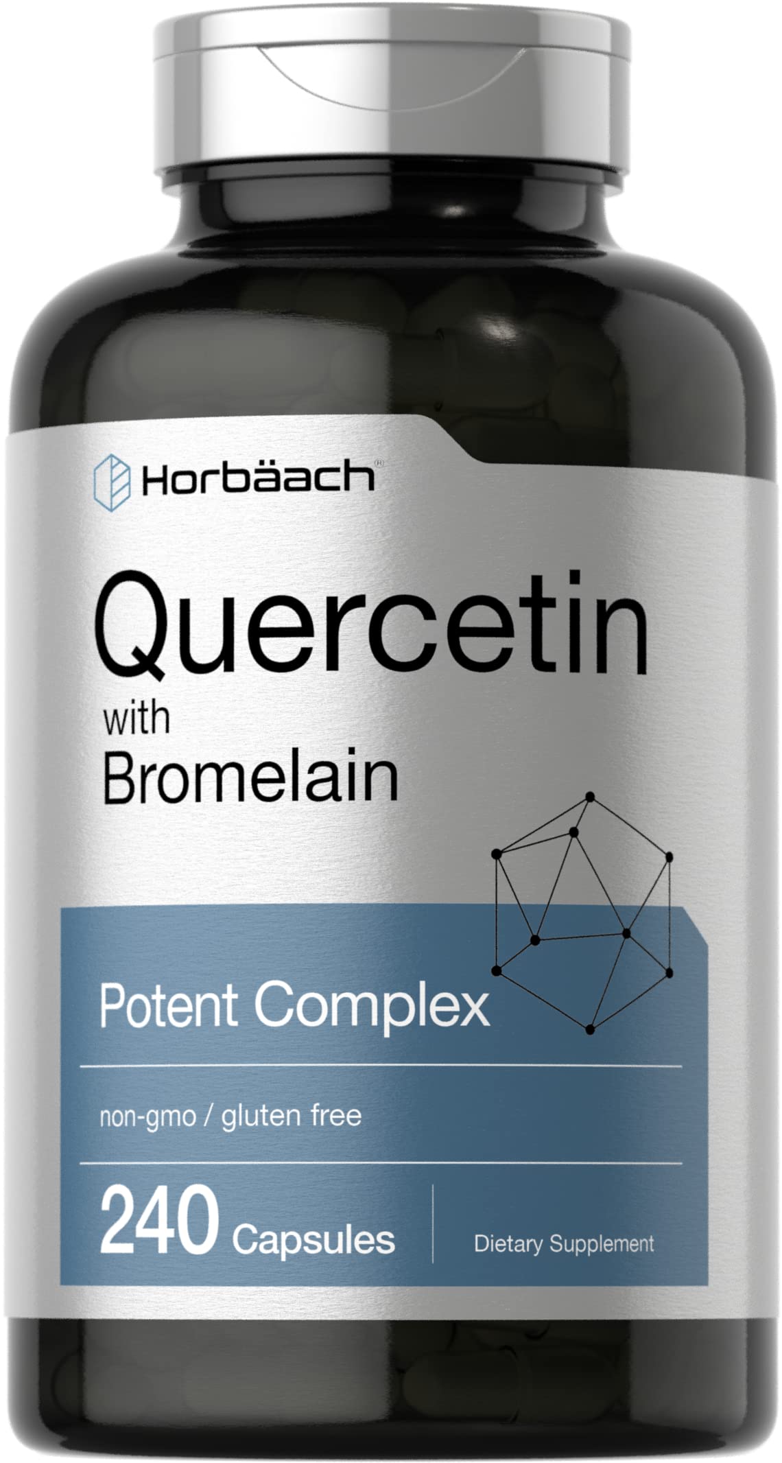 Quercetin with Bromelain Supplement | 240 Capsules | Non-GMO and Gluten Free
