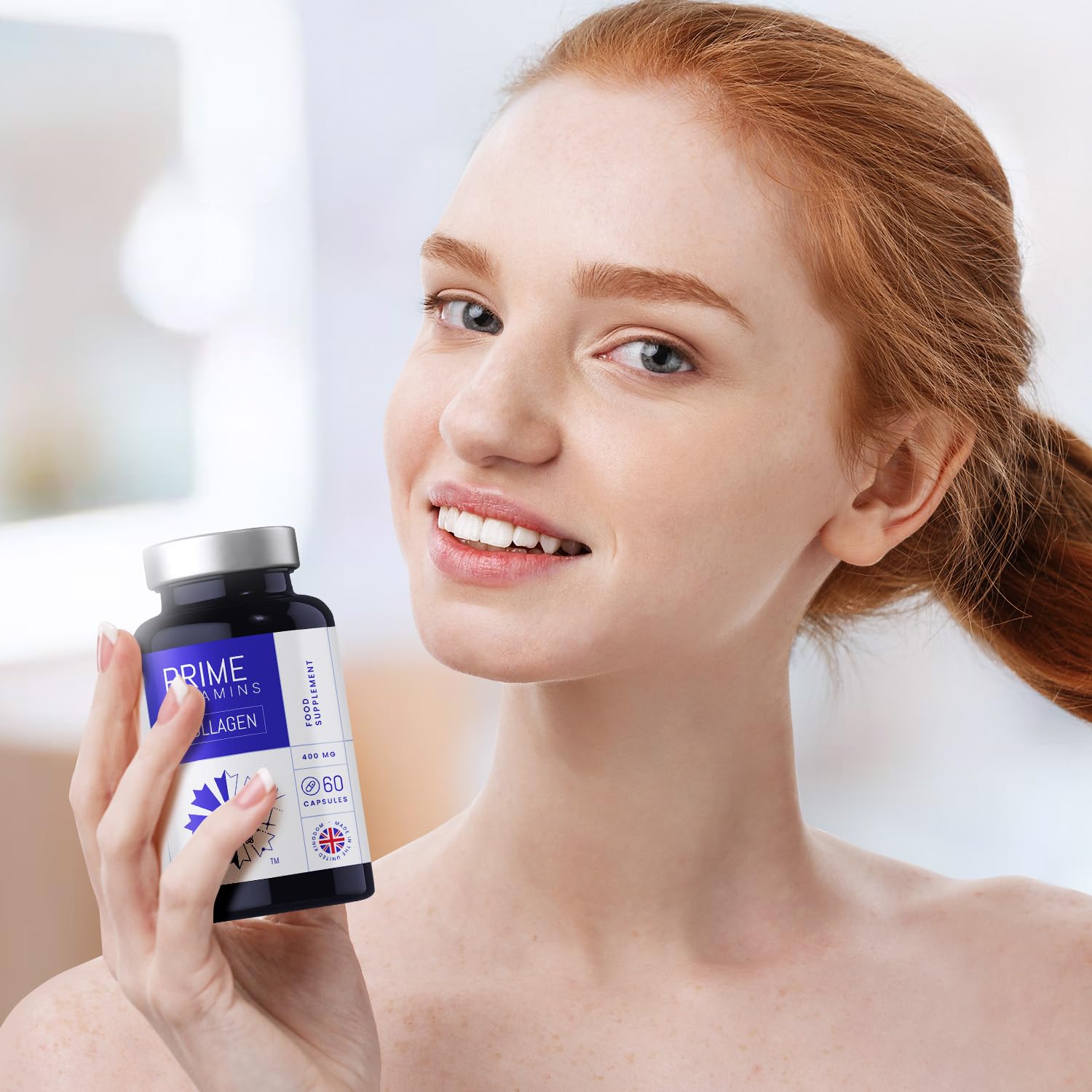 Marine Collagen 400mg | Hydrolysed Collagen Supplements for Women & Men PRIME VITAMINS