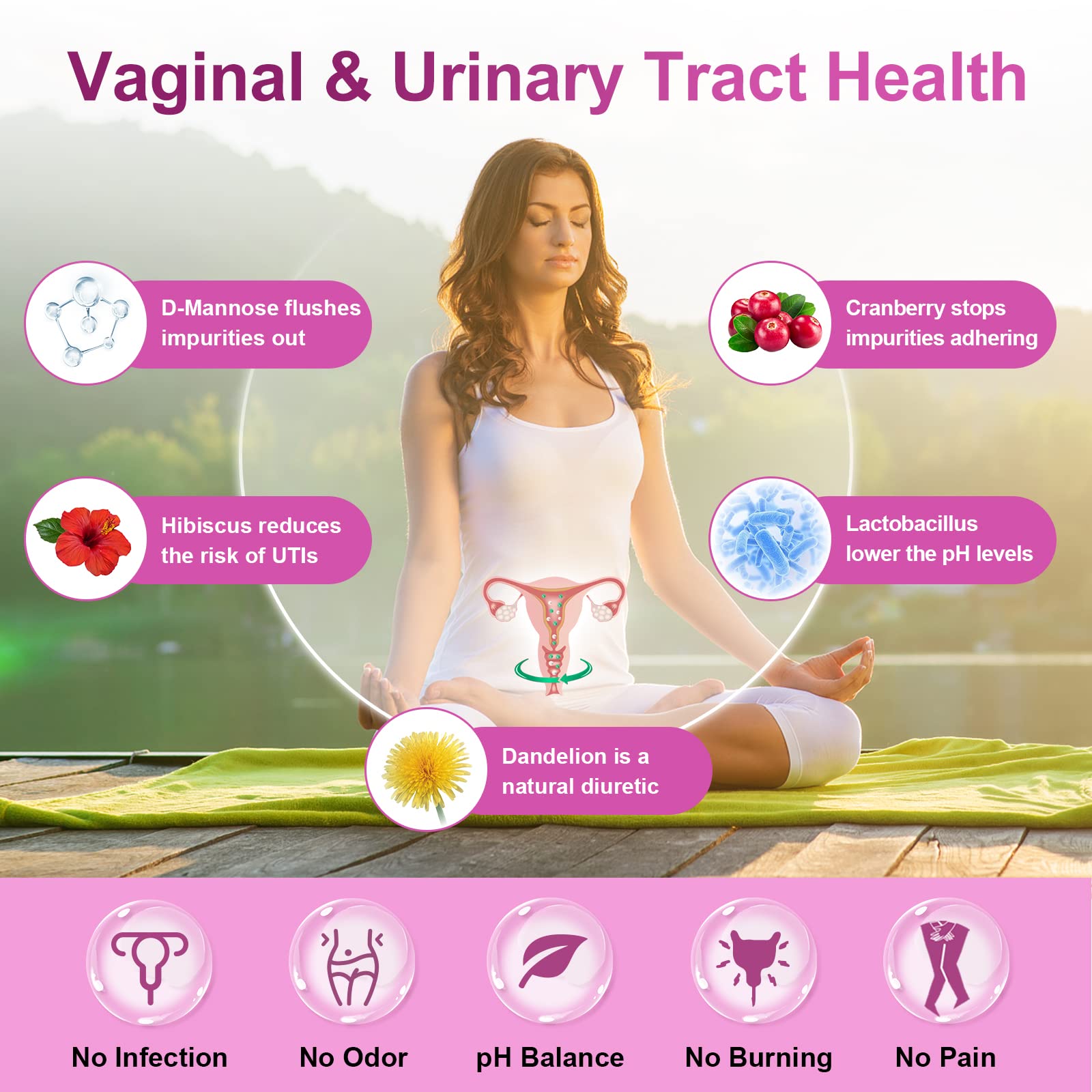 Probiotics for Women Digestive Health, 100 Billion CFUs Probiotic with Digestive Enzymes NATURE TARGET