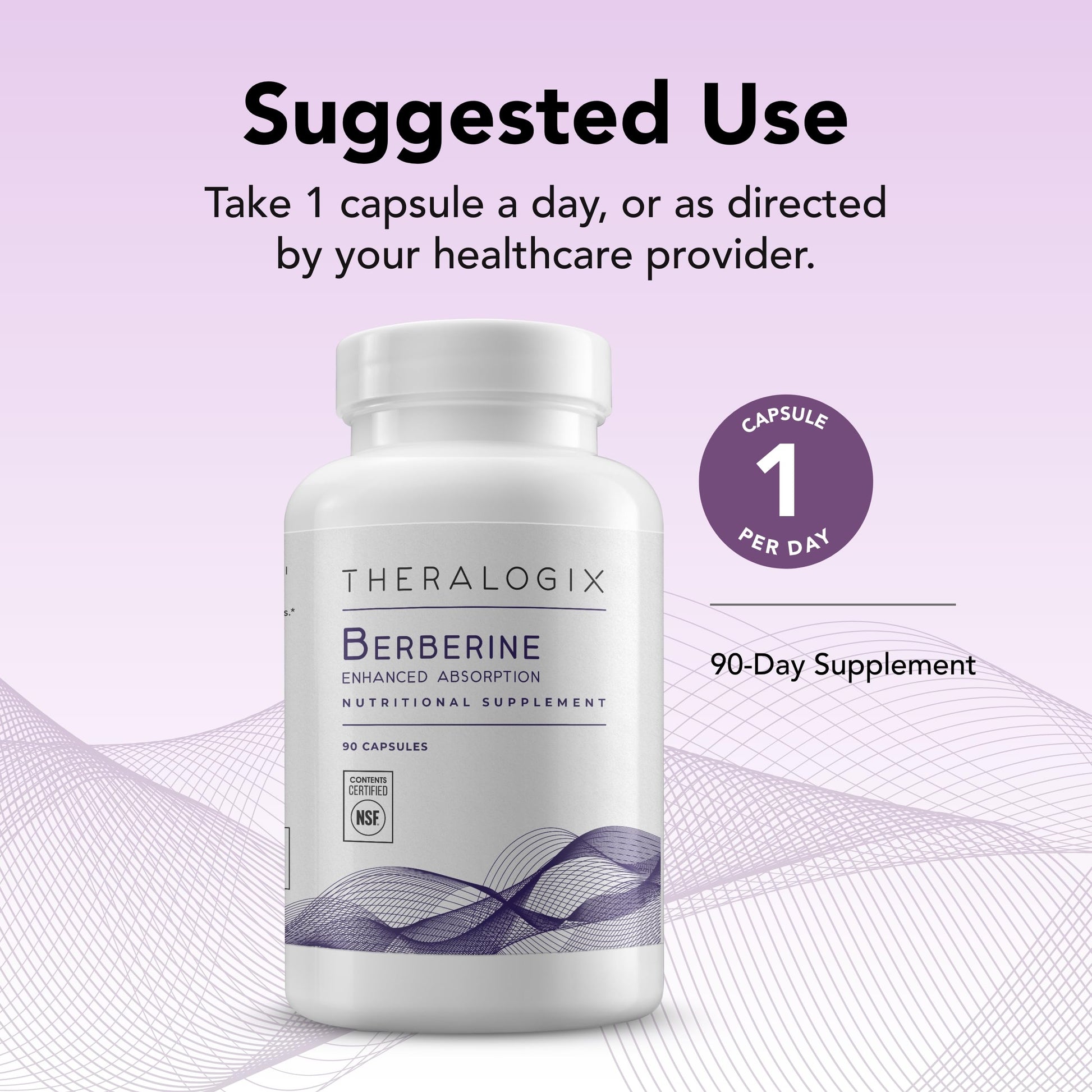 Theralogix Berberine Enhanced Absorption - 90-Day Supply - Made with Berberine Theralogix