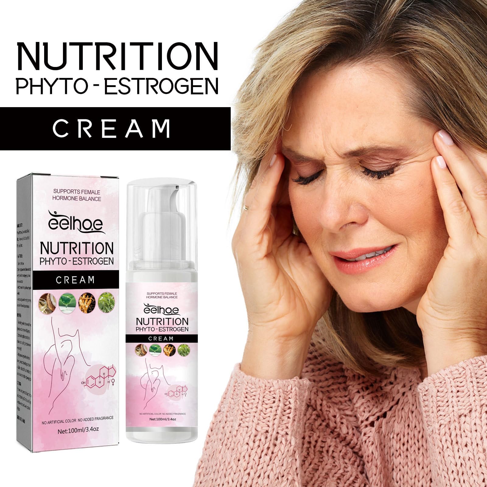 Relief from Mood Swings, Female Menopause, Physical and Mental Fatigue, Restorative Cream DRYIC
