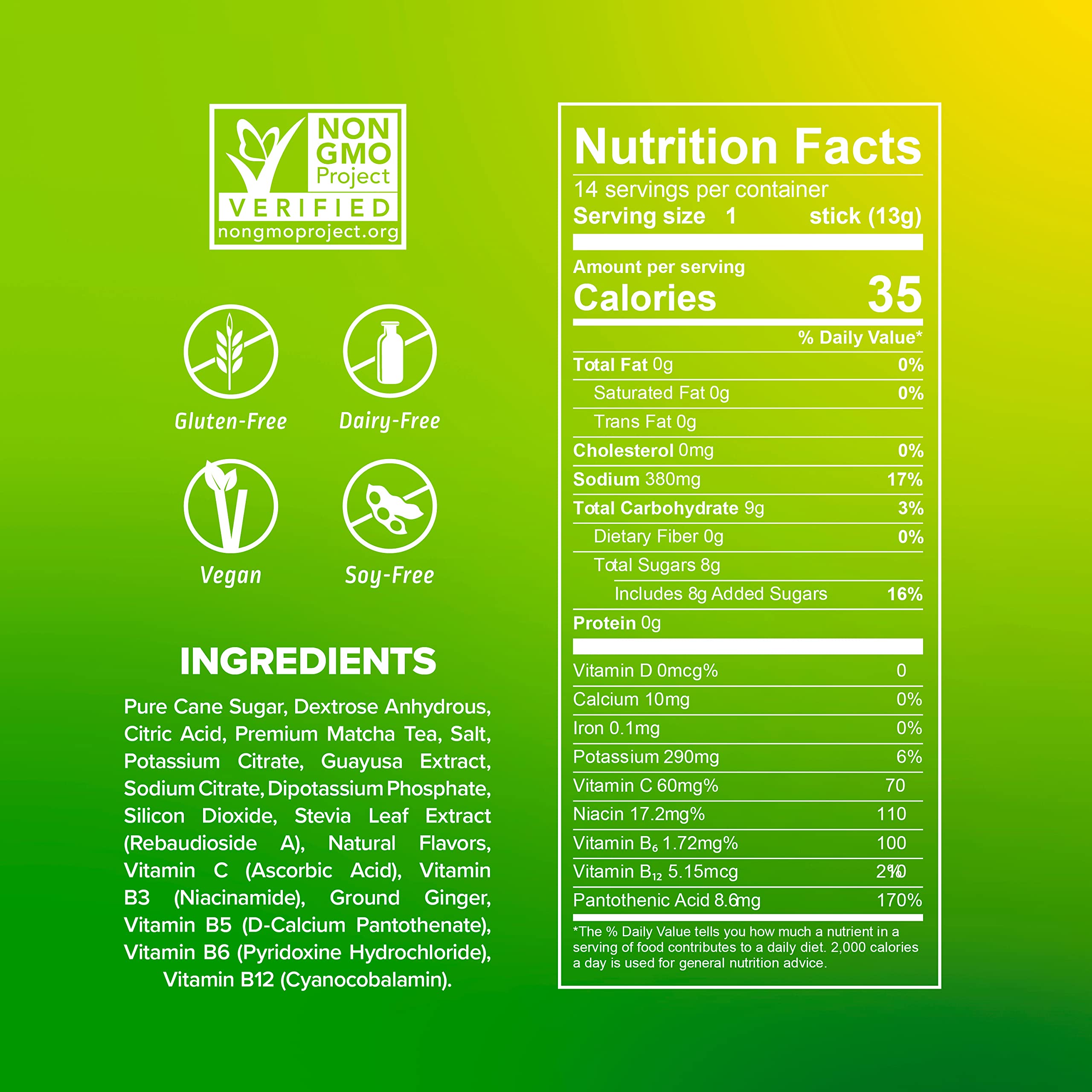 Liquid I.V. Hydration + Energy Multiplier - Lemon Ginger - Hydration Powder Packets Liquid I.V.