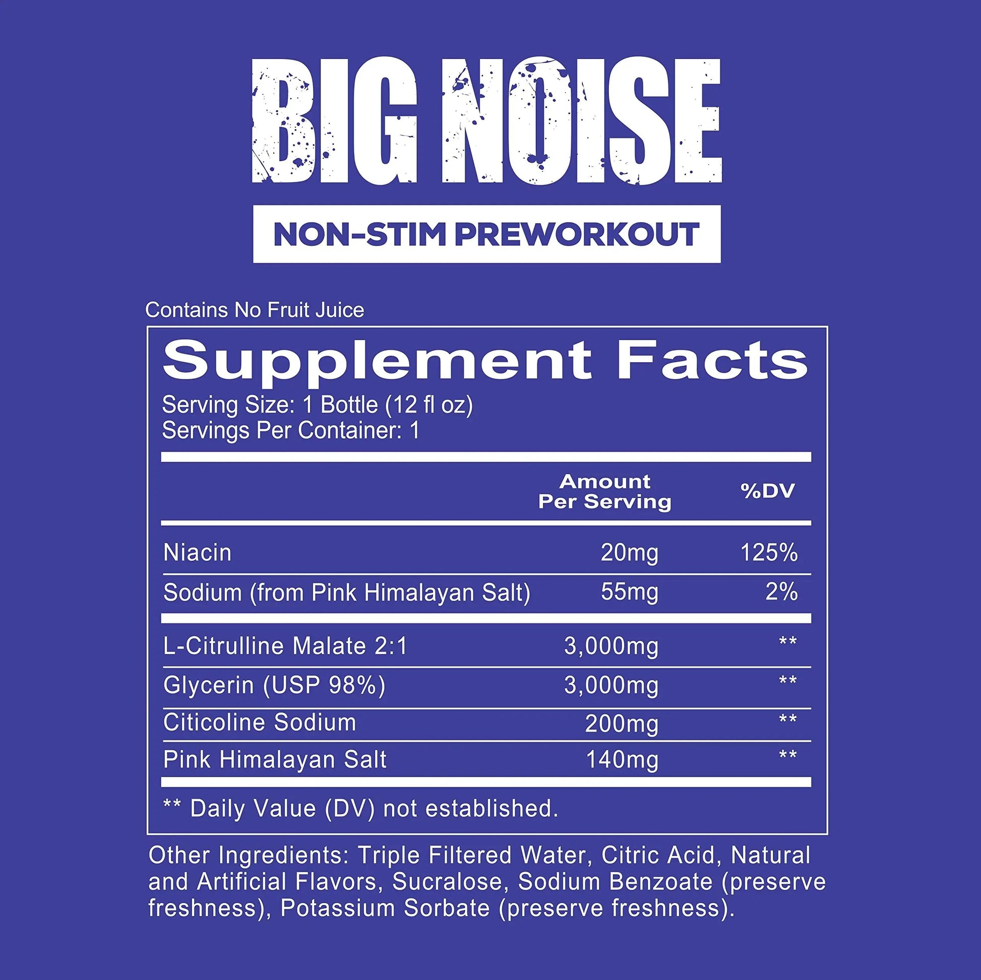 REDCON1 Big Noise RTD Pre Workout Drink, Rainbow Candy - Caffeine-Free Ready-to-Drink Preworkout to Improve Strength + Pumps - Niacin + Citrulline Malate Nitric Oxide Support (12 Bottled Drinks)